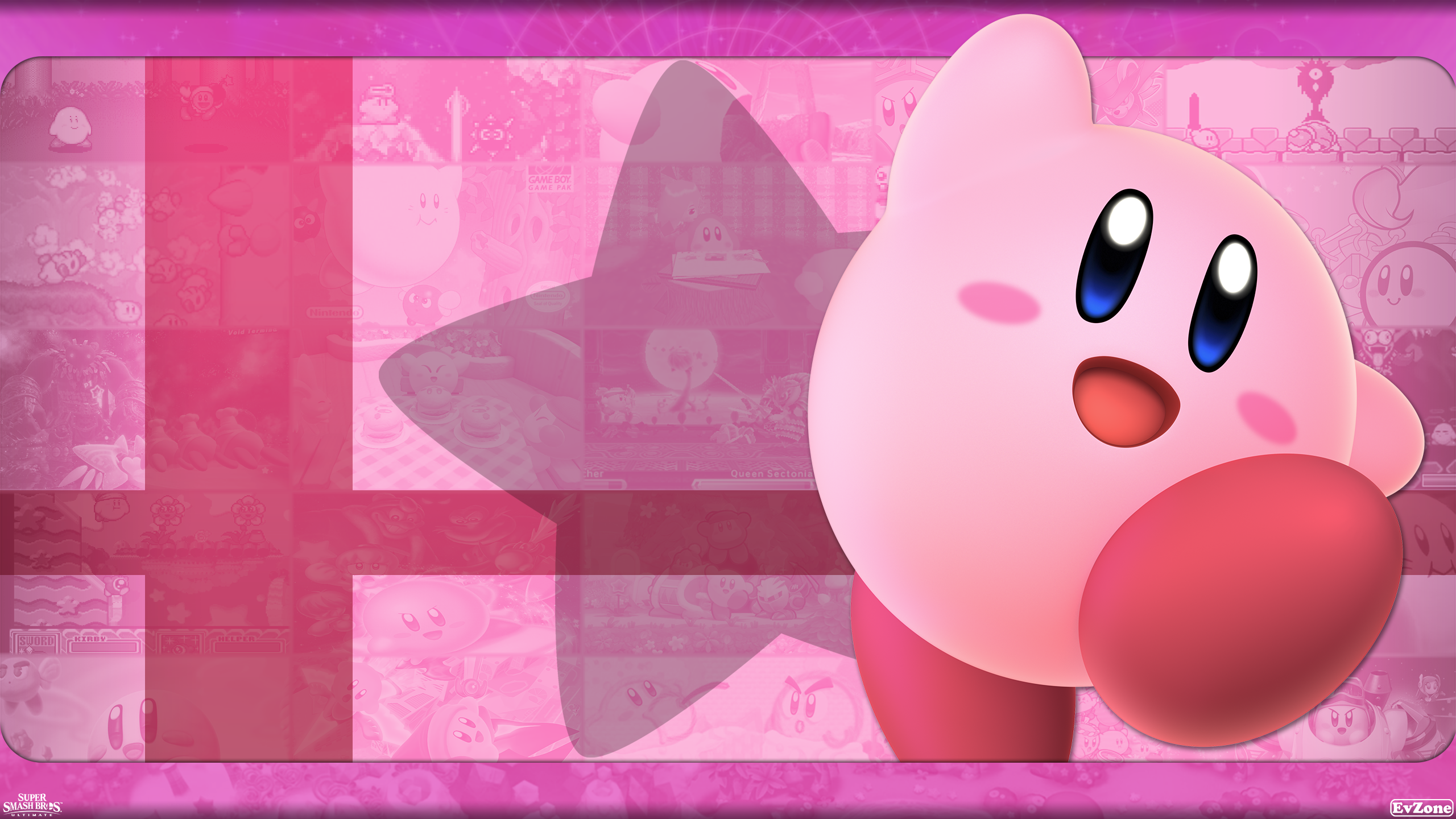 Kirby in Action: Super Smash Bros. Ultimate HD Wallpaper