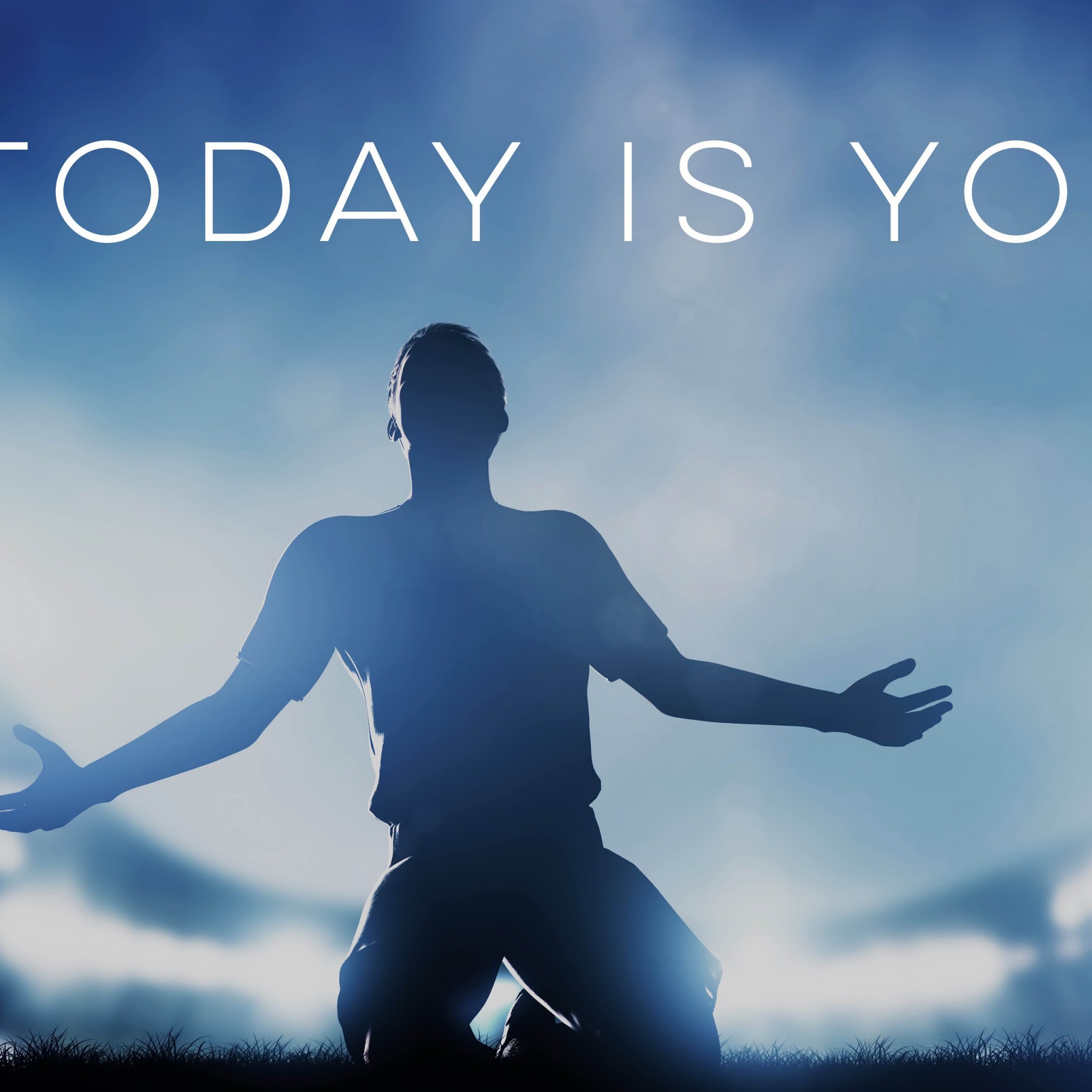 Inspirational Quotes Blue Today Is Yours Wallpaper 4K, Inspirational Quotes