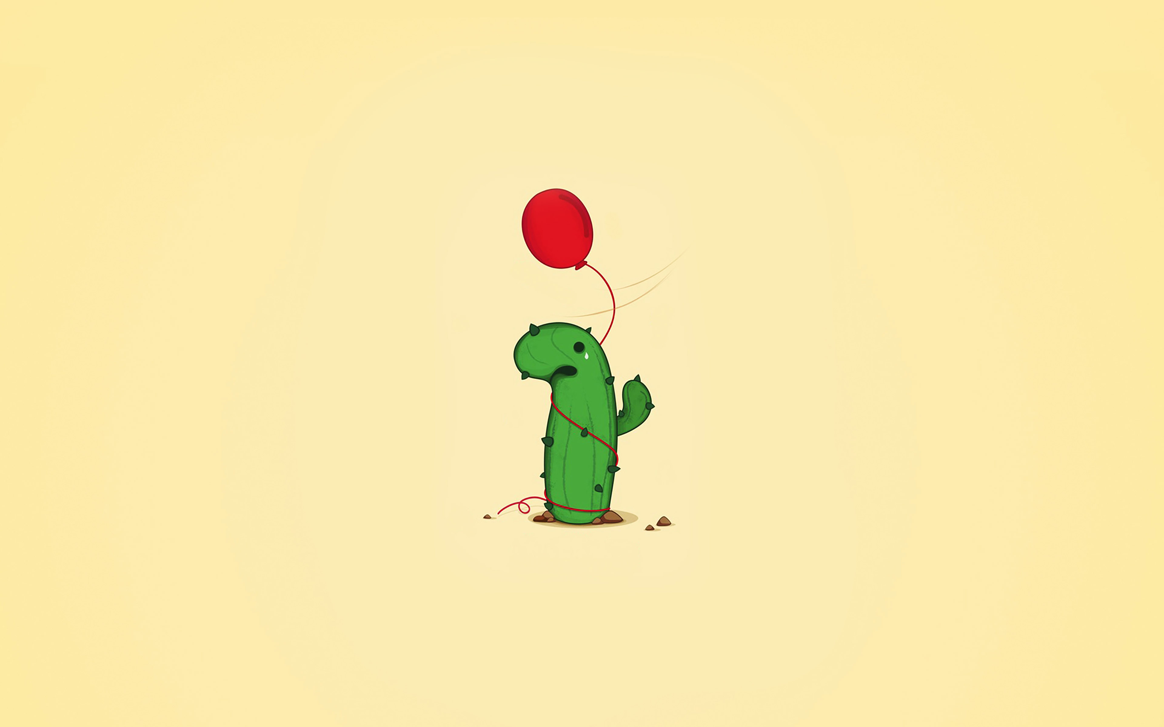 Cute Cactus Ballon Illust Art Minimal