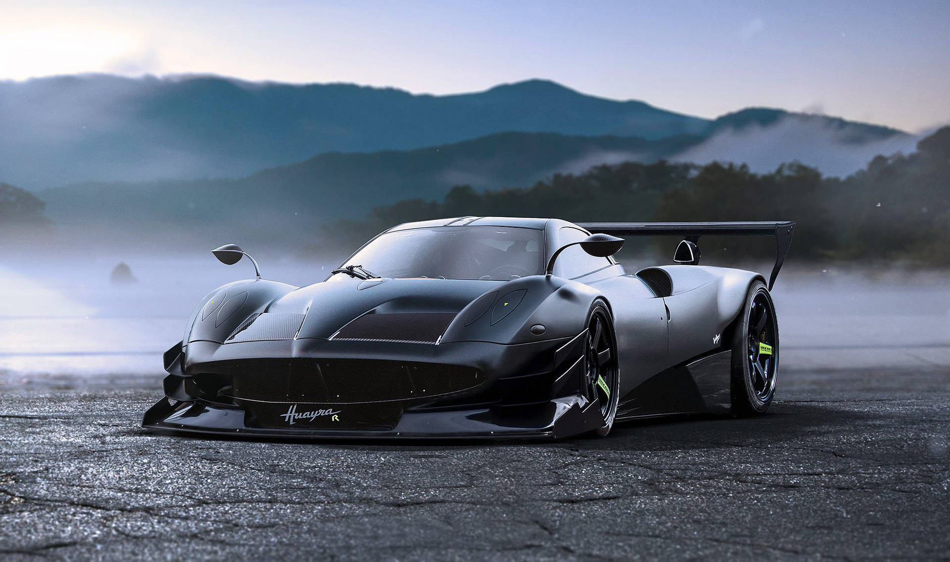 Download Black Car Pagani Huayra Wallpaper