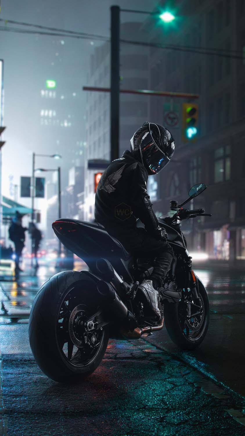 The Biker iPhone Wallpaper 4K