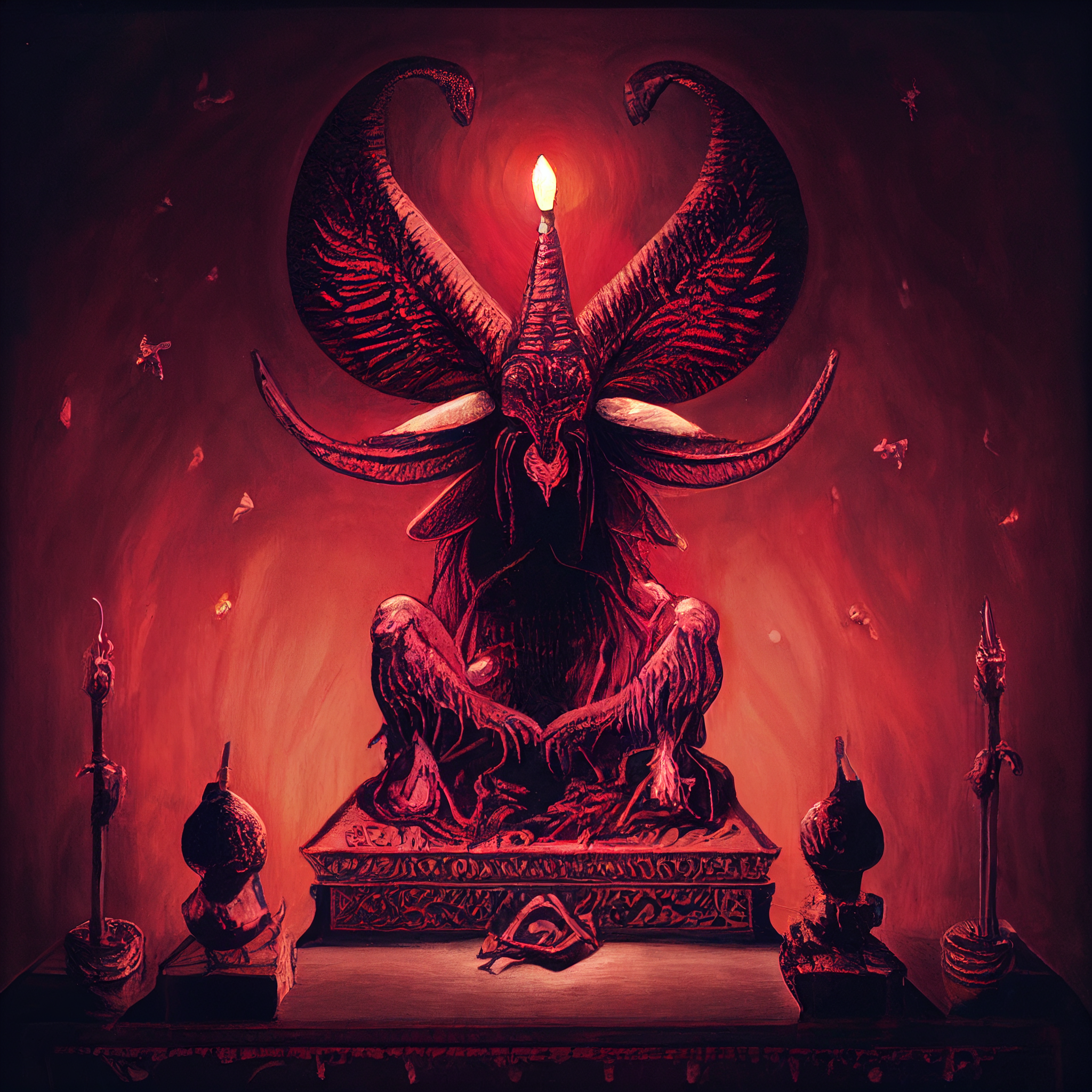 prompthunt: baphomet shrine