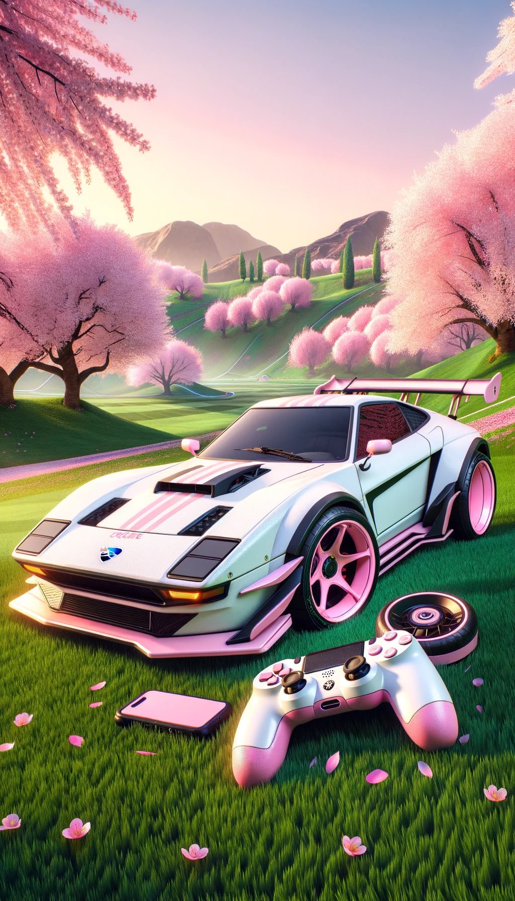 car model and text for phone wallpaper