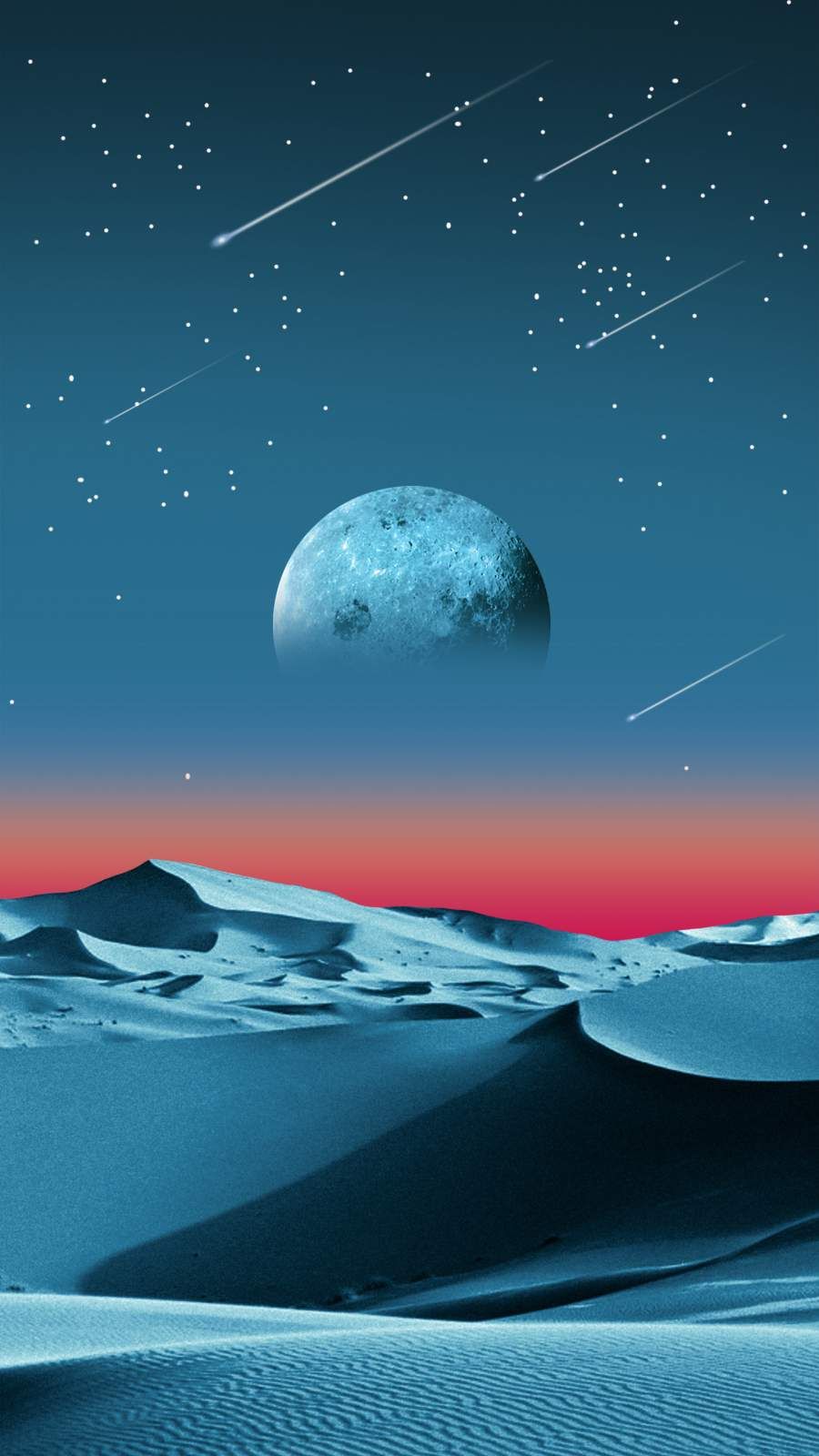 Desert Moon iPhone Wallpaper. Fantezi