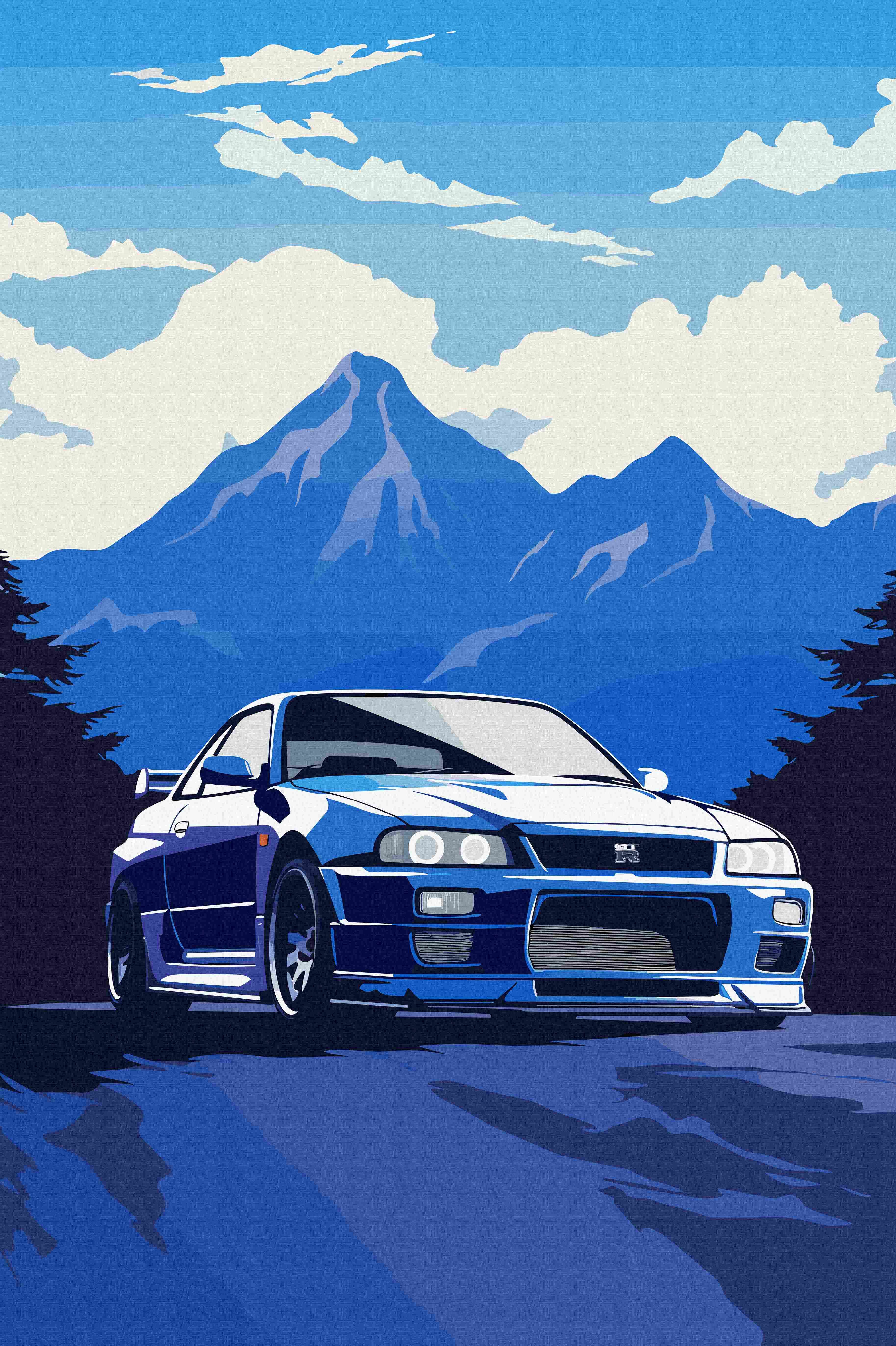 Skyline GTR R34 Tribute' Poster