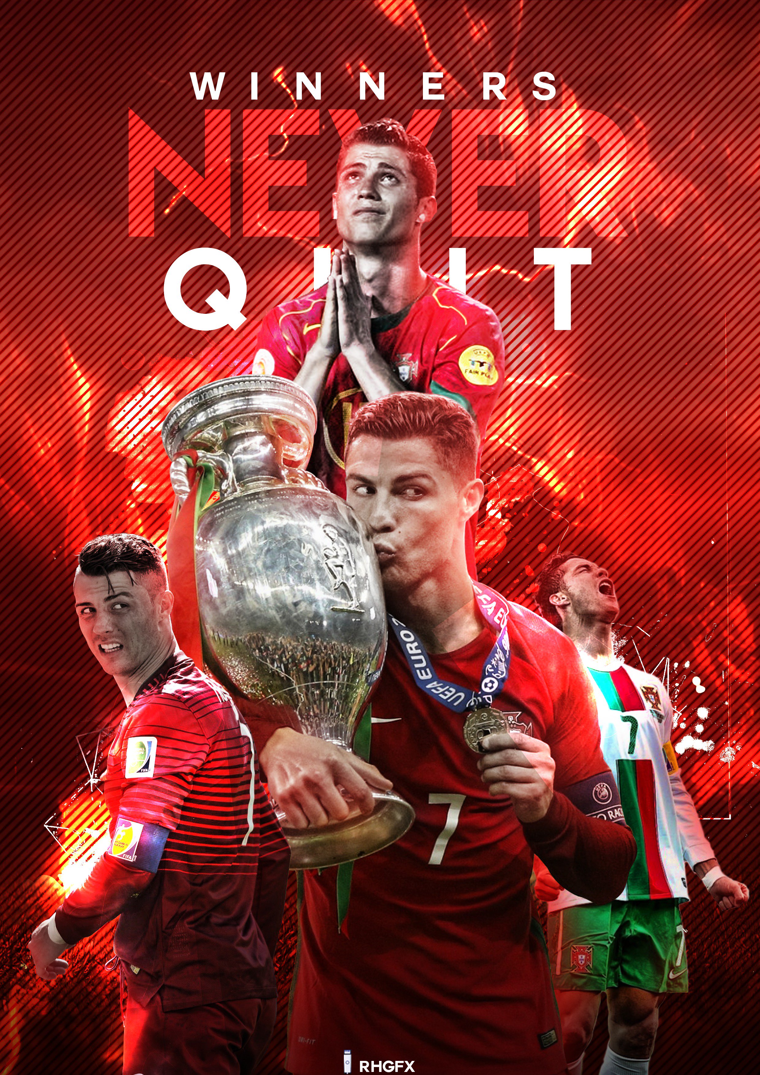 Cristiano Ronaldo Winners Never Quit