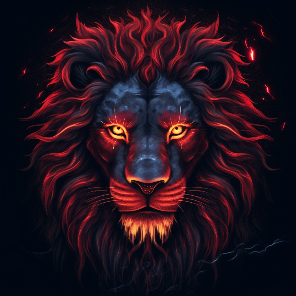 Red Lightning Lion. Lion cat, Lion