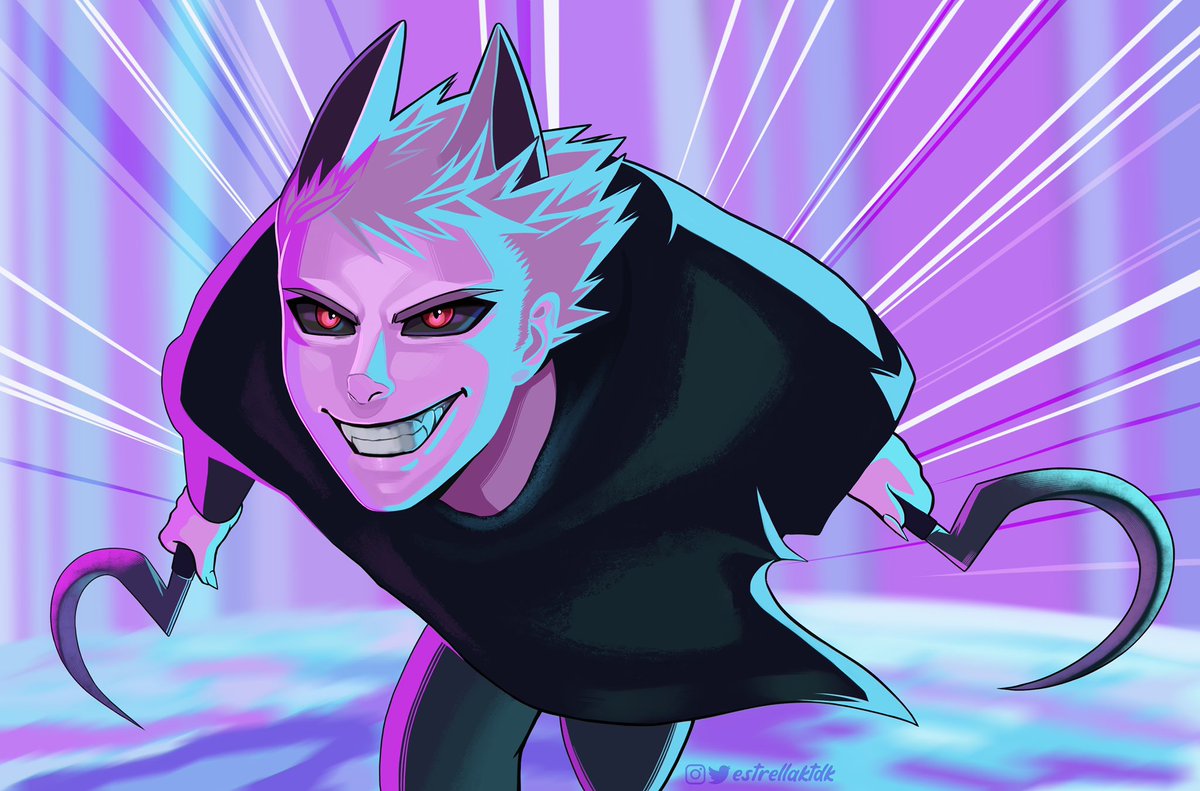 Bakugou as that and scary wolf