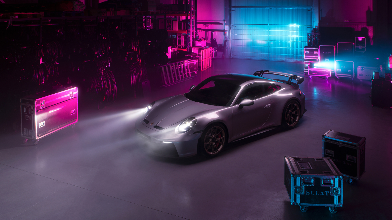 Cyberpunk Porsche 992 GT3 sportcar 2022