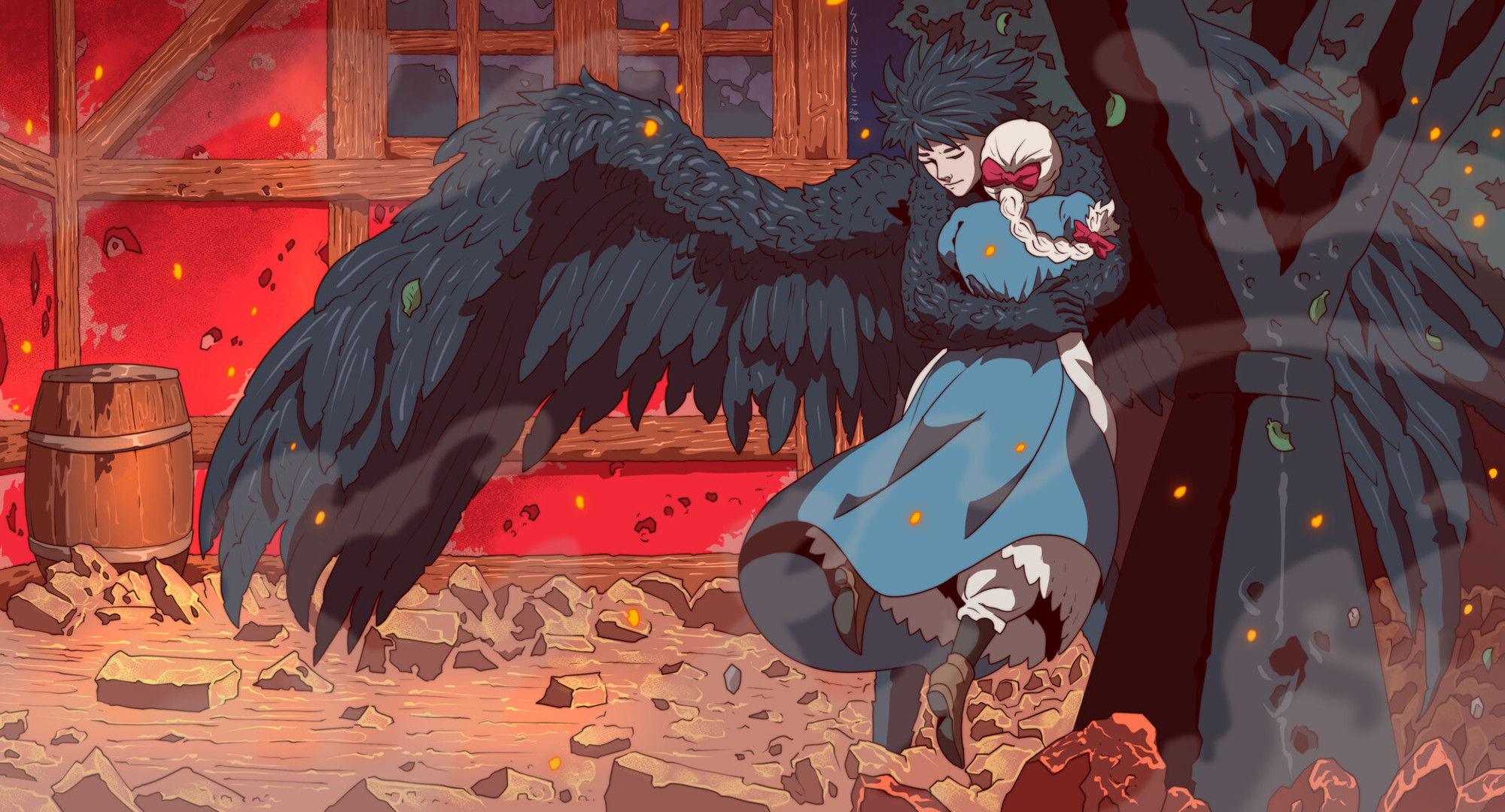 Anime Howl's Moving Castle HD Wallpaper
