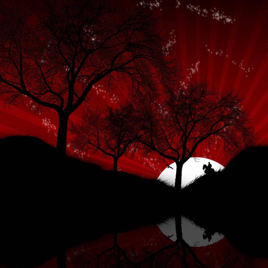 Red Surreal Art iPad Mini Wallpaper