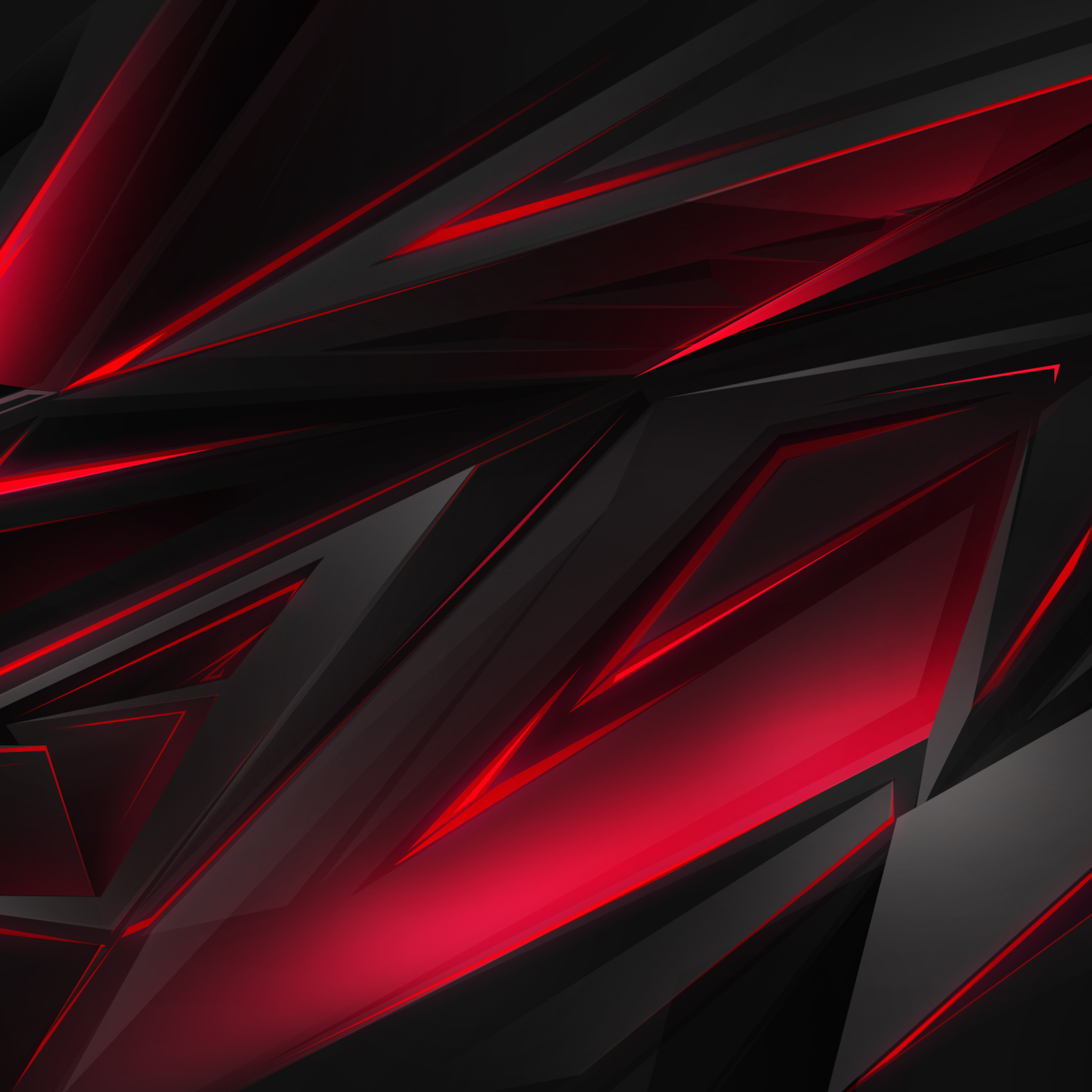 Abstract Dark Red 3D Digital Art