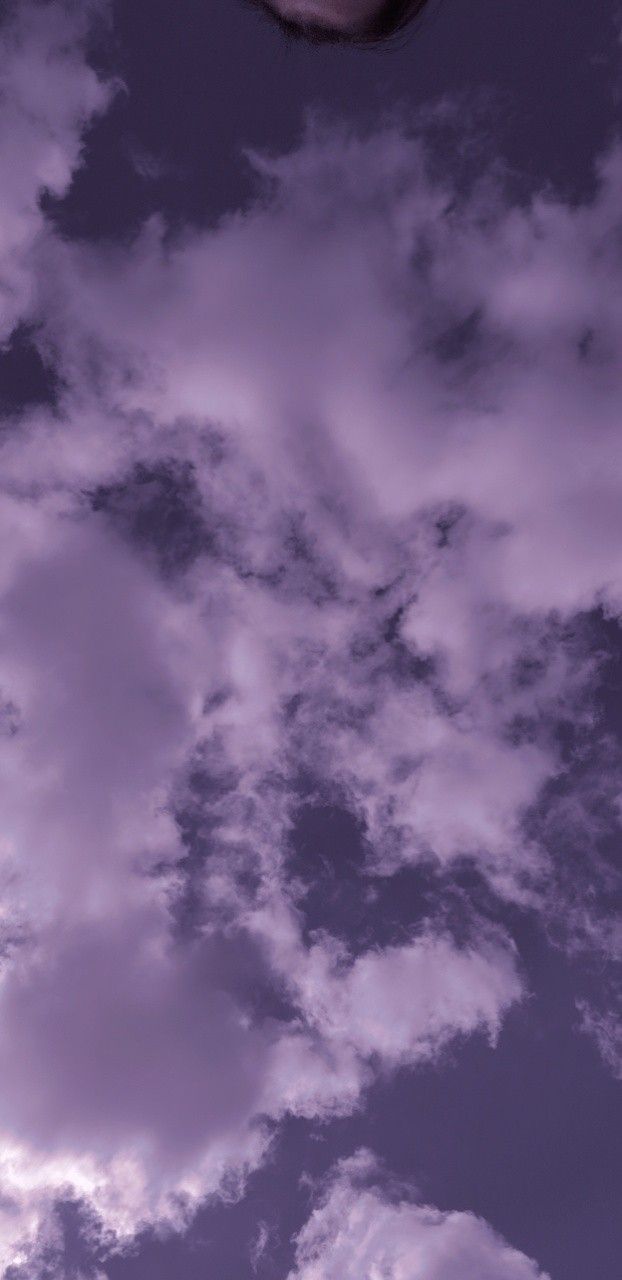Aesthetic Grey Purple Clouds Wallpaper