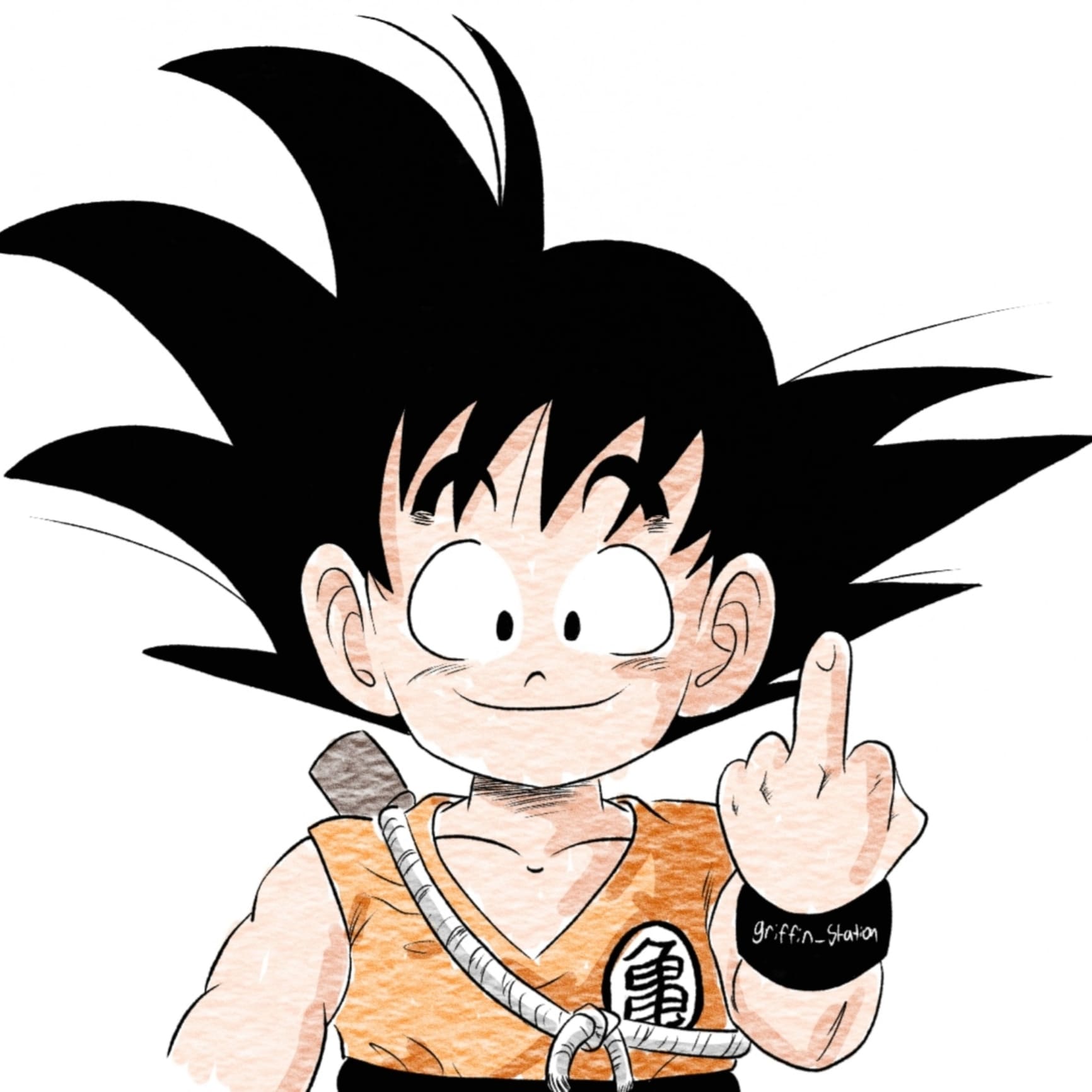 Goku Middle Finger Wallpapers Wallpaper Cave