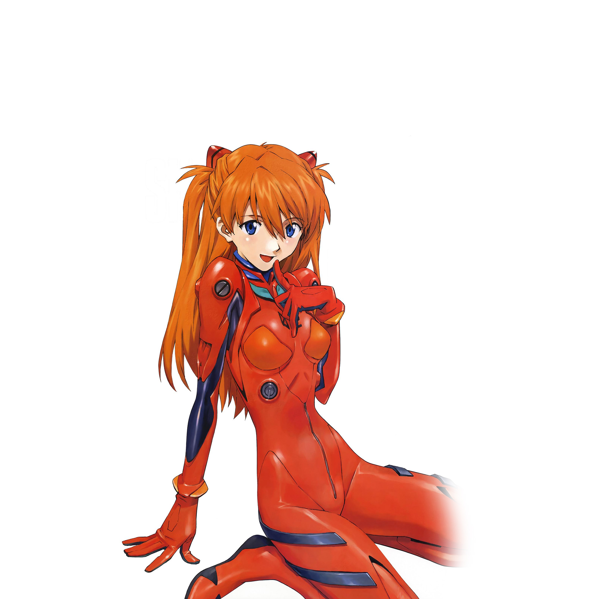 Asuka Anime Girl Art Red Wallpaper
