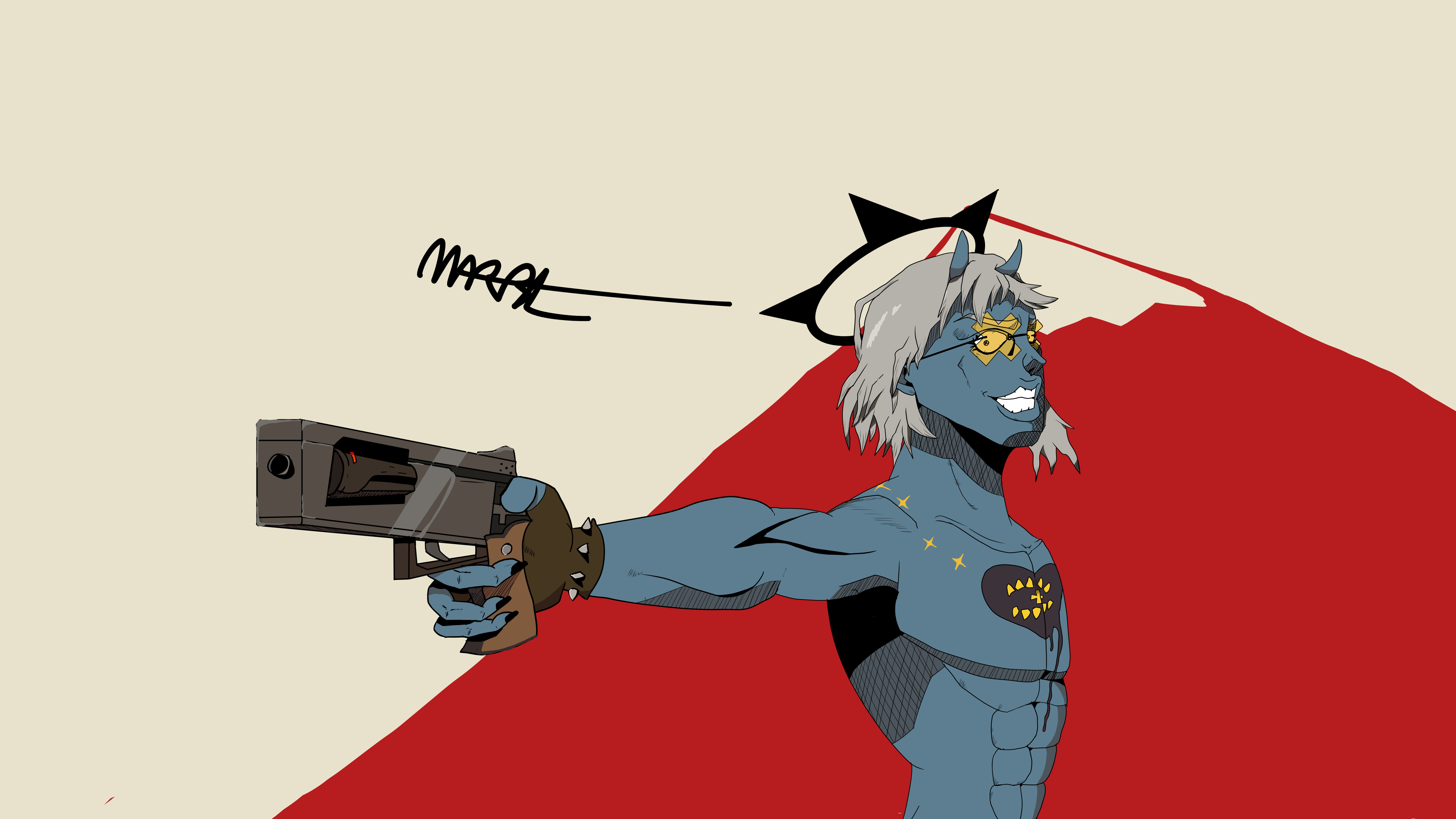 Happy Chaos I drew for a wallpaper, r