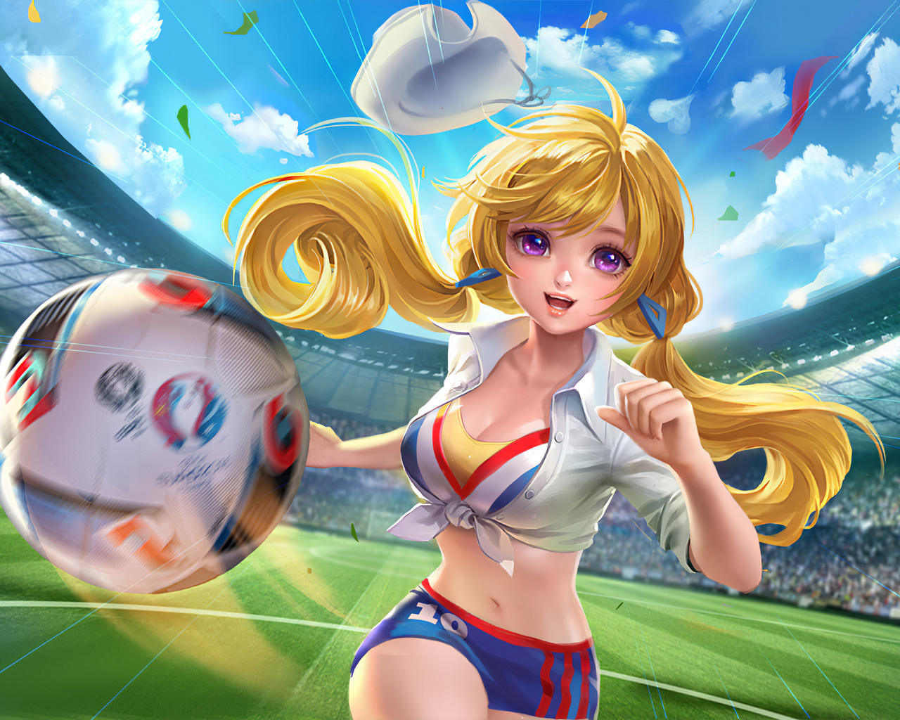 Cute Anime Girl Playing