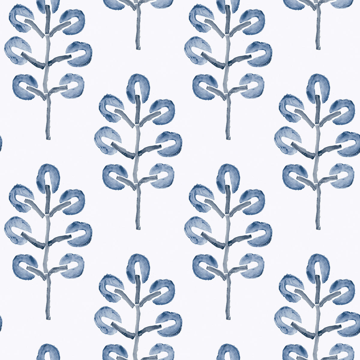 Shop Plum Tree Blue Botanical Wallpaper