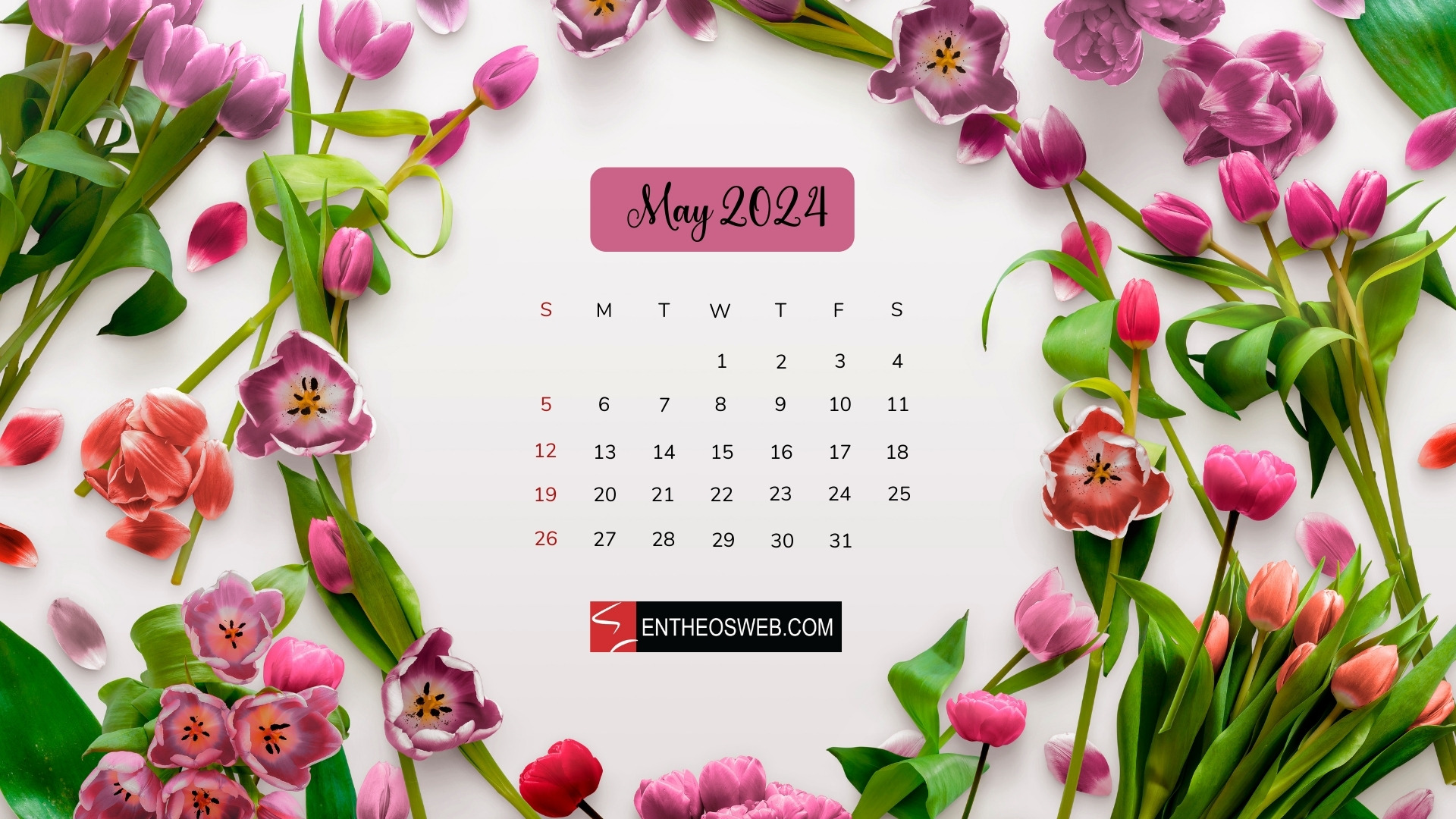May 2024 Calendar Desktop Wallpaper