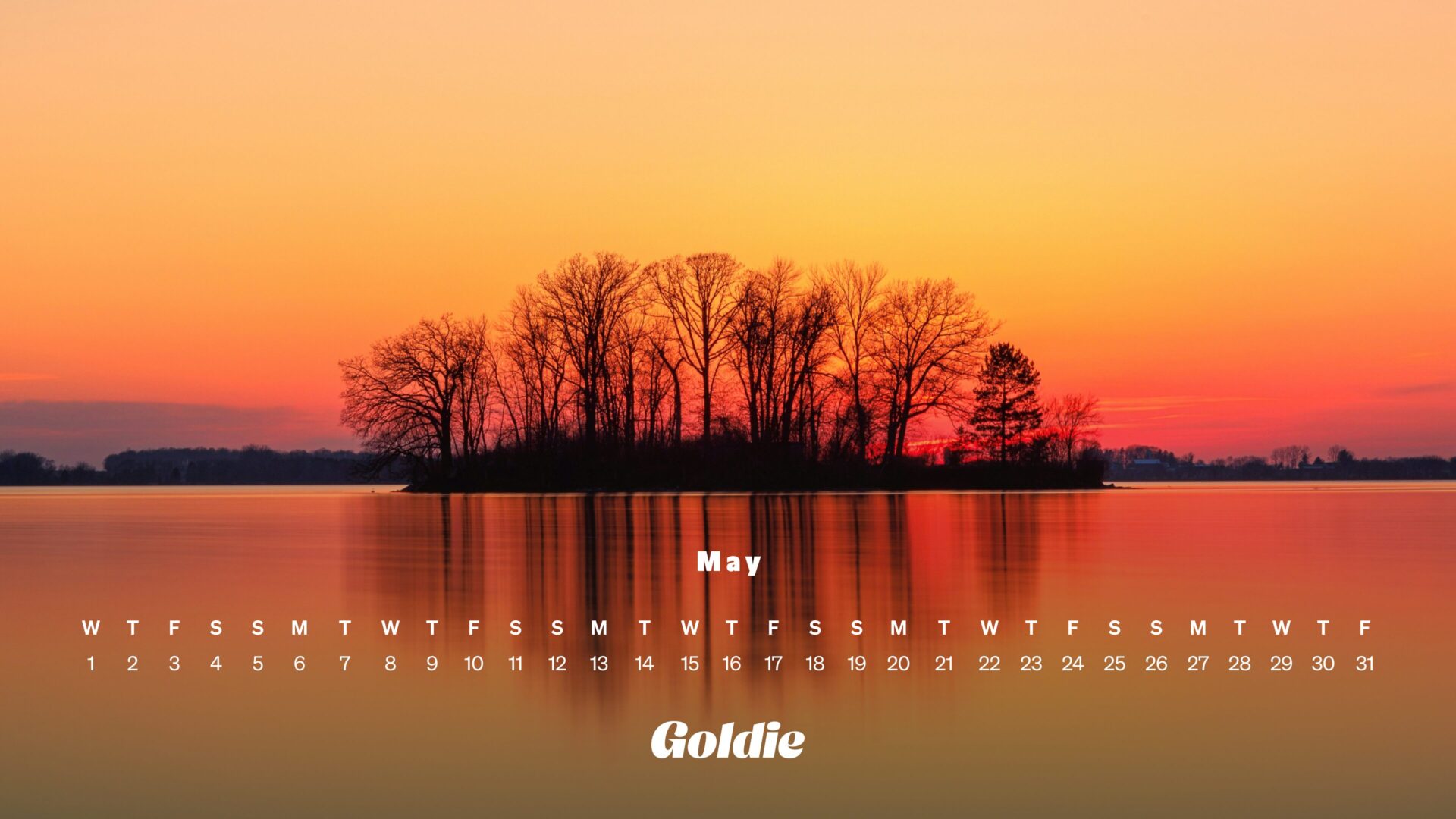 Free May 2024 Calendar Wallpaper
