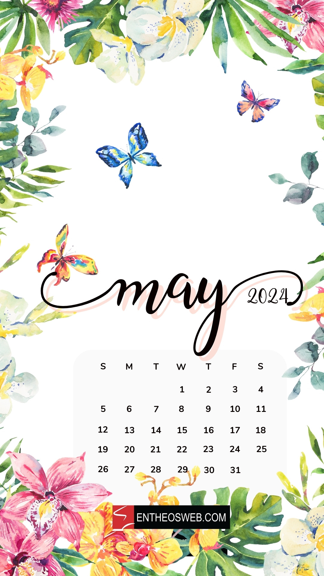 May 2024 Phone Wallpaper Calendar
