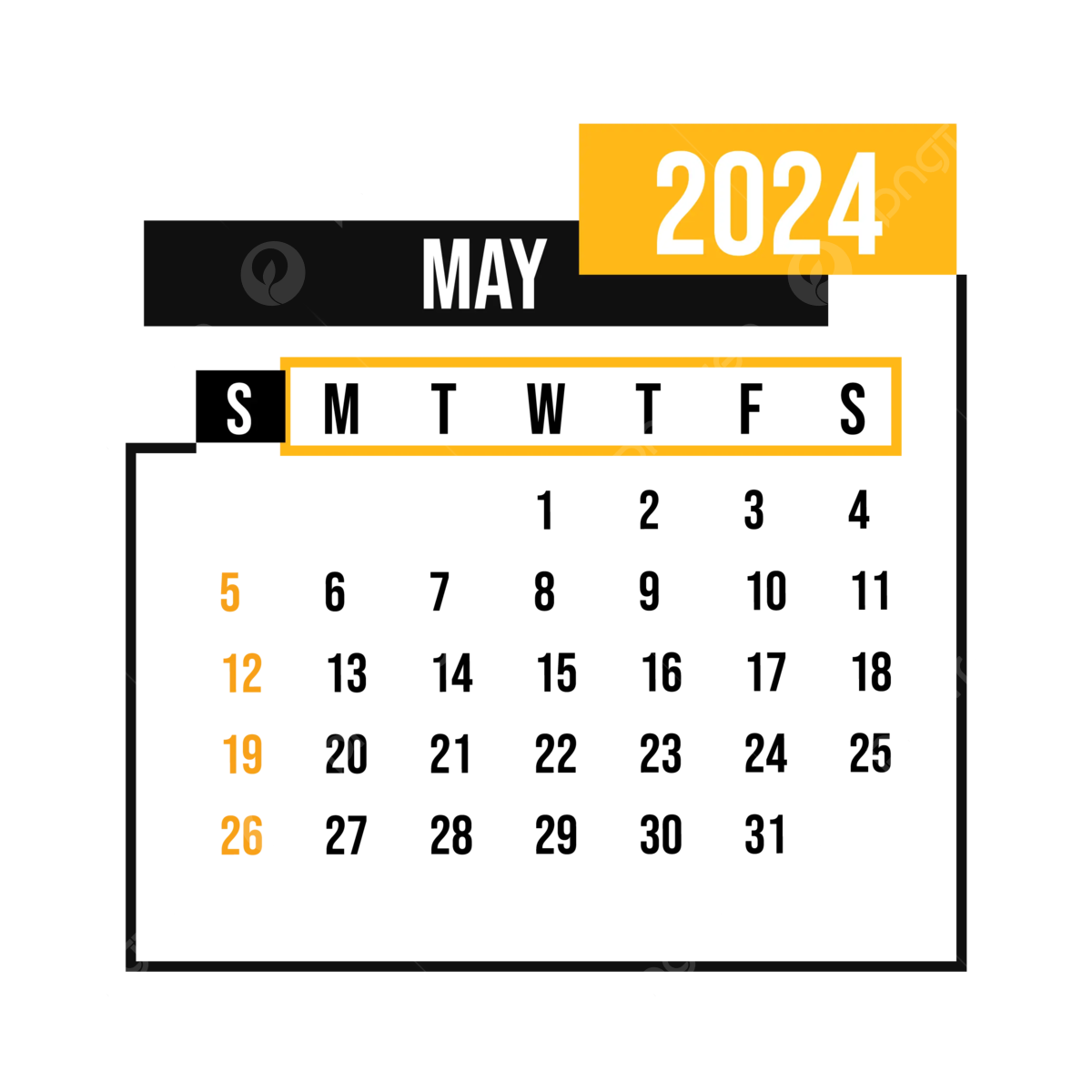 May 2024 Calendar Design Minimalist