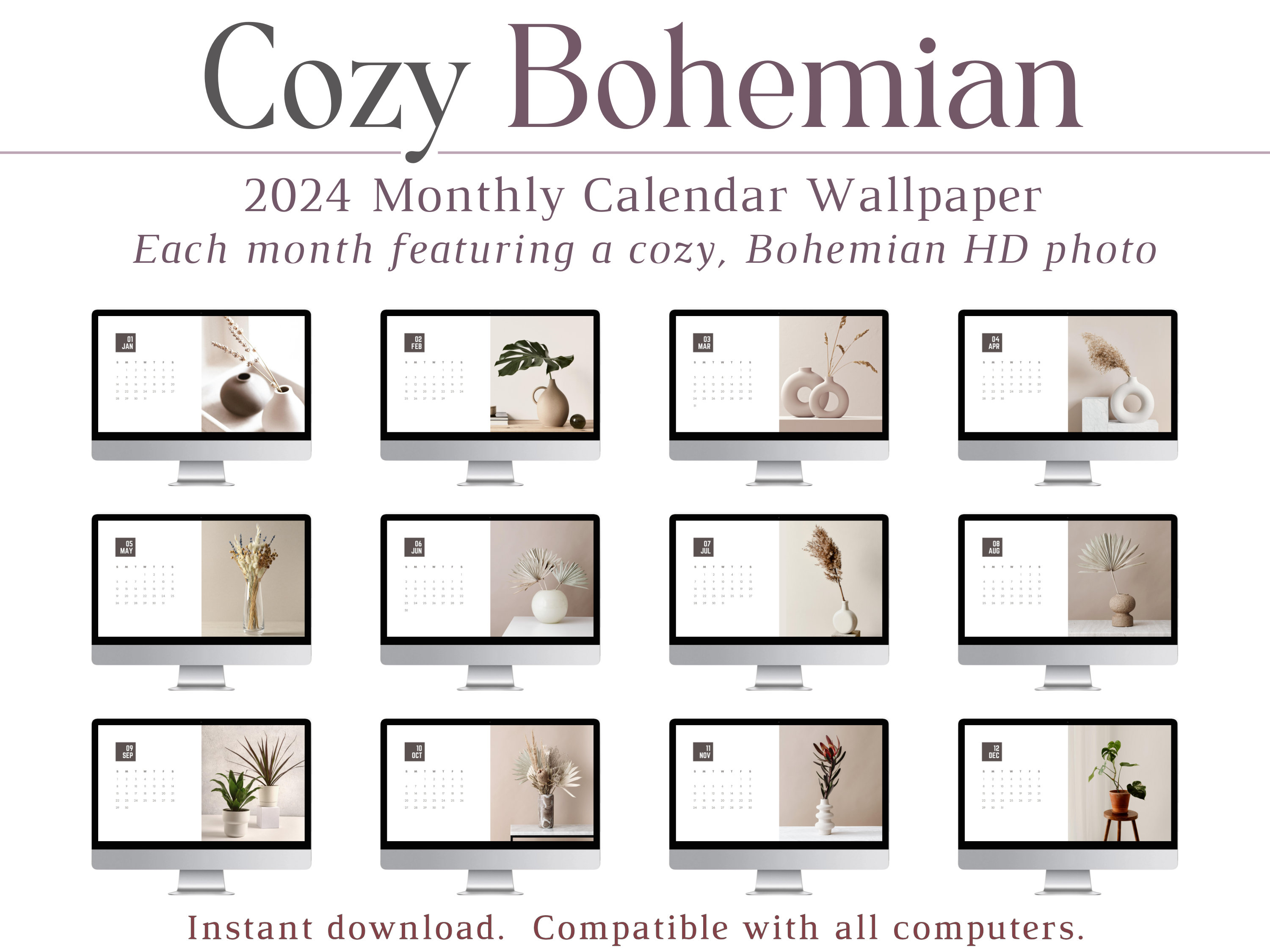 2024 Desktop Calendar Wallpaper