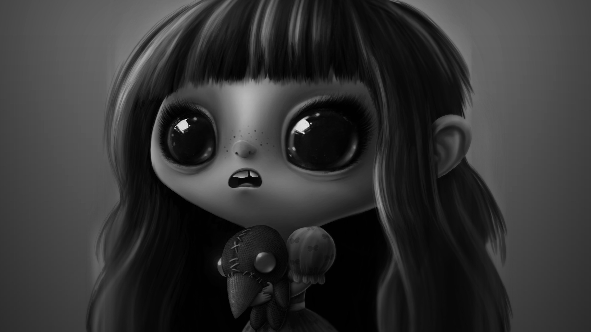 Download wallpaper doll, Ghost, girl