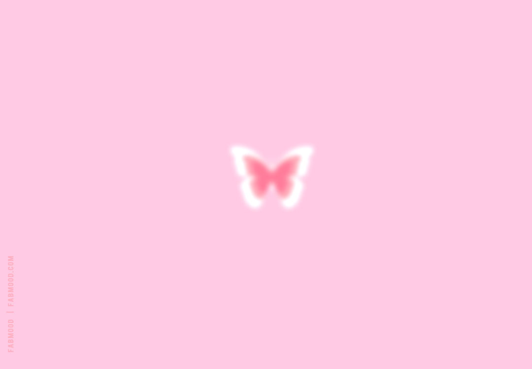 Coral Pink Butterfly iPad Wallpaper 1