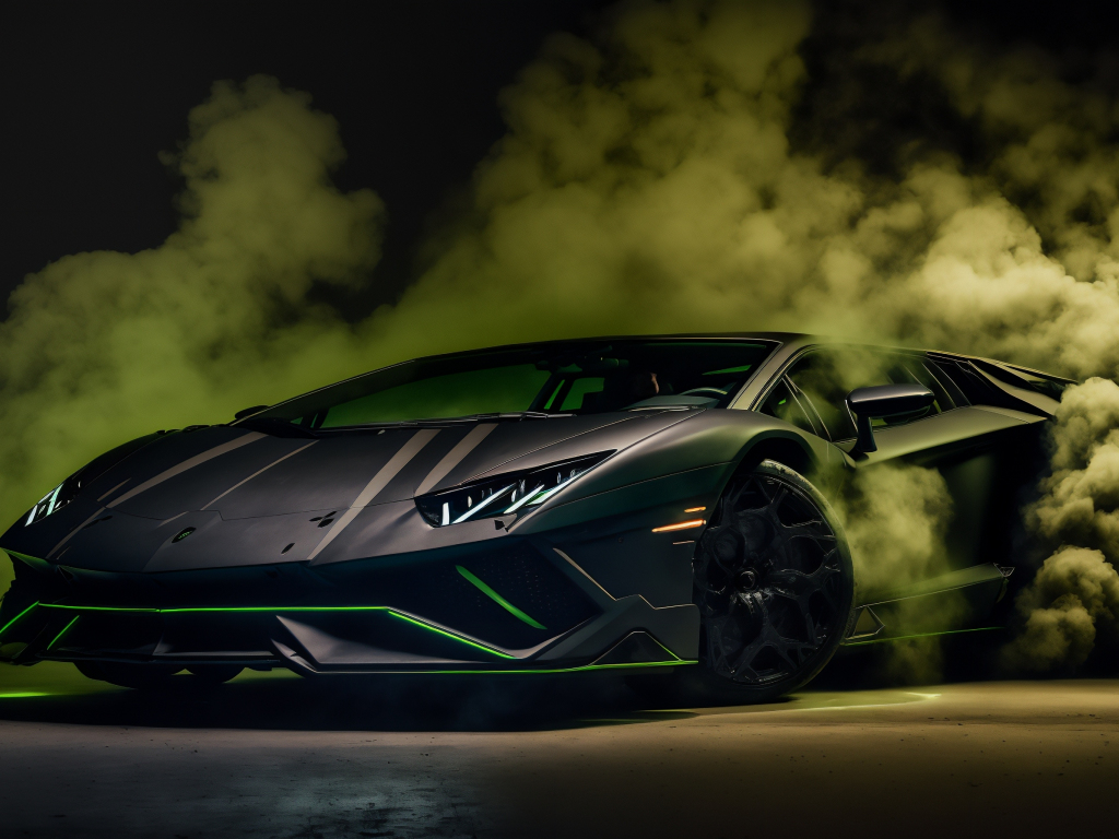 Wallpaper lamborghini and smoke