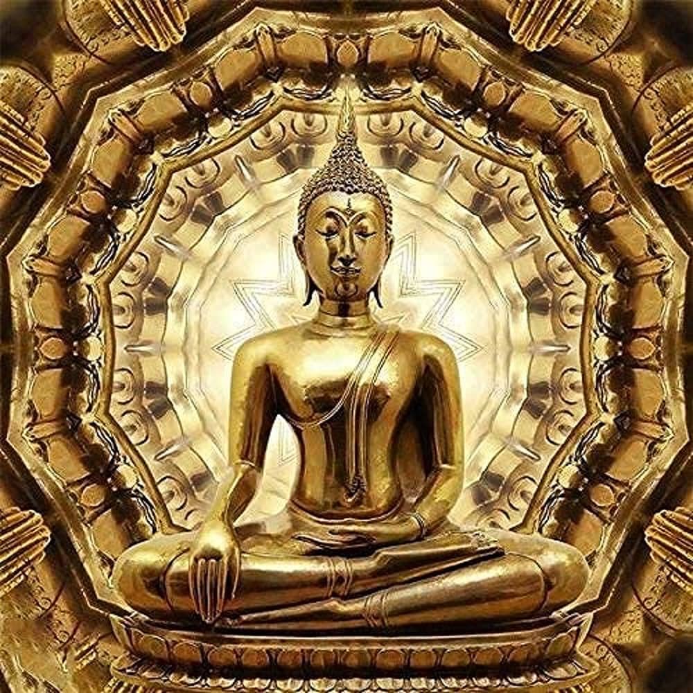 Kayra Decor PVC Lord Buddha Golden