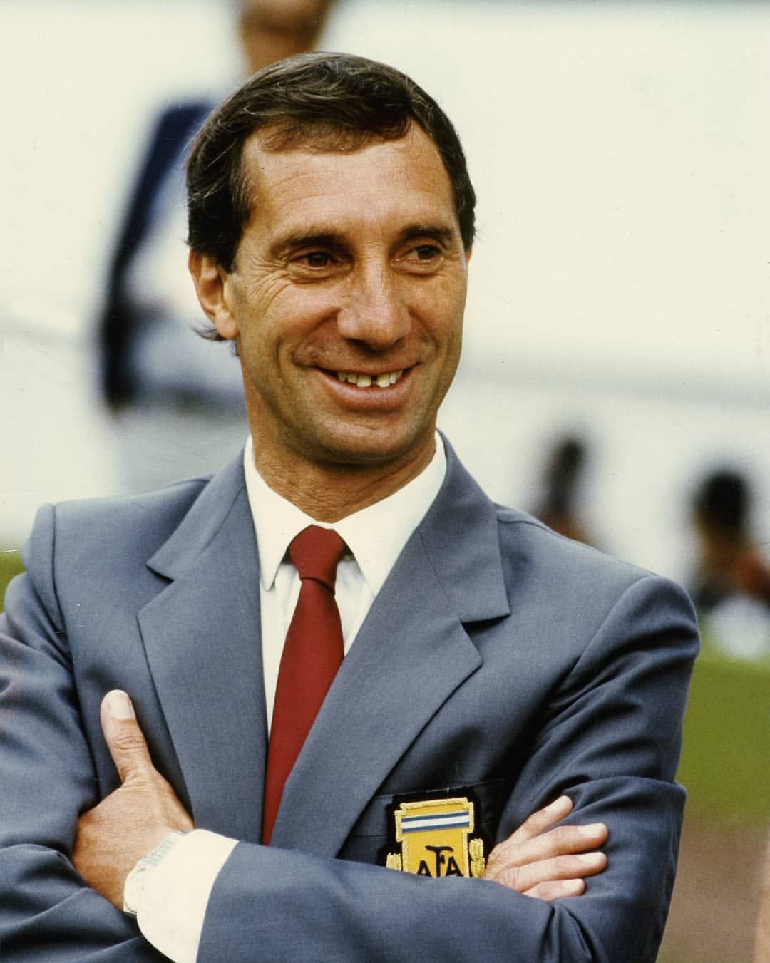 Argentina head coach Carlos Bilardo at