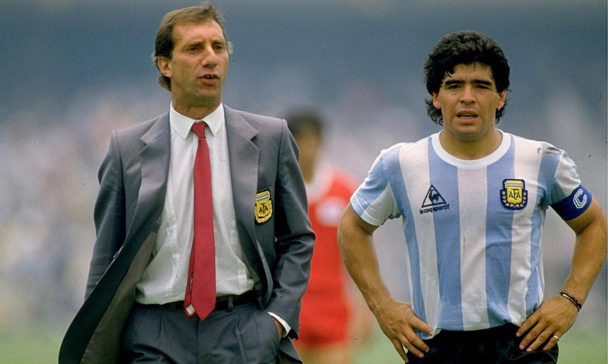 Carlos Bilardo e Diego Maradona. Diego