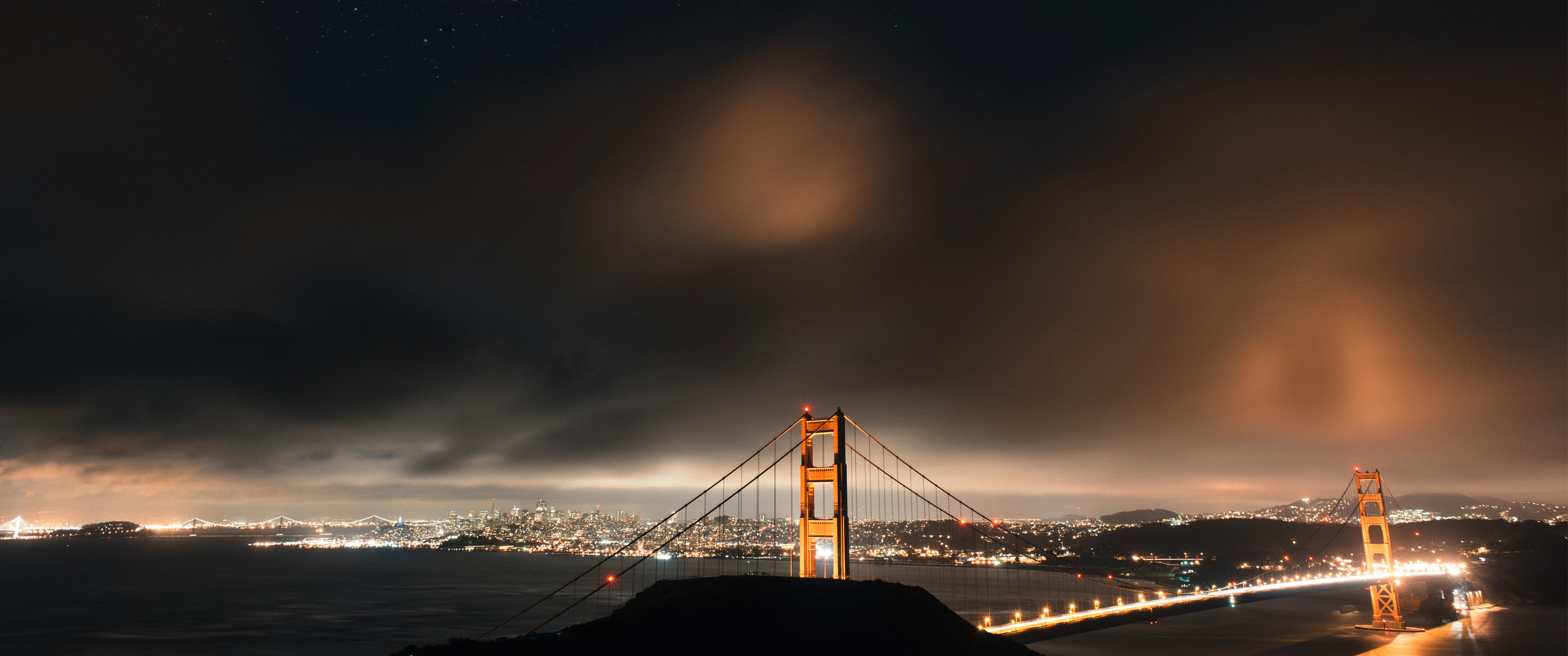 San Francisco at Night 21:9 Wallpaper