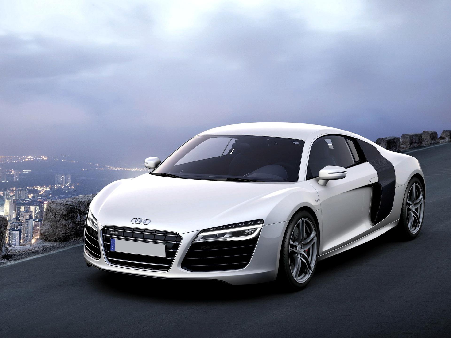 Wallpaper Machine, White, Audi R8, Car