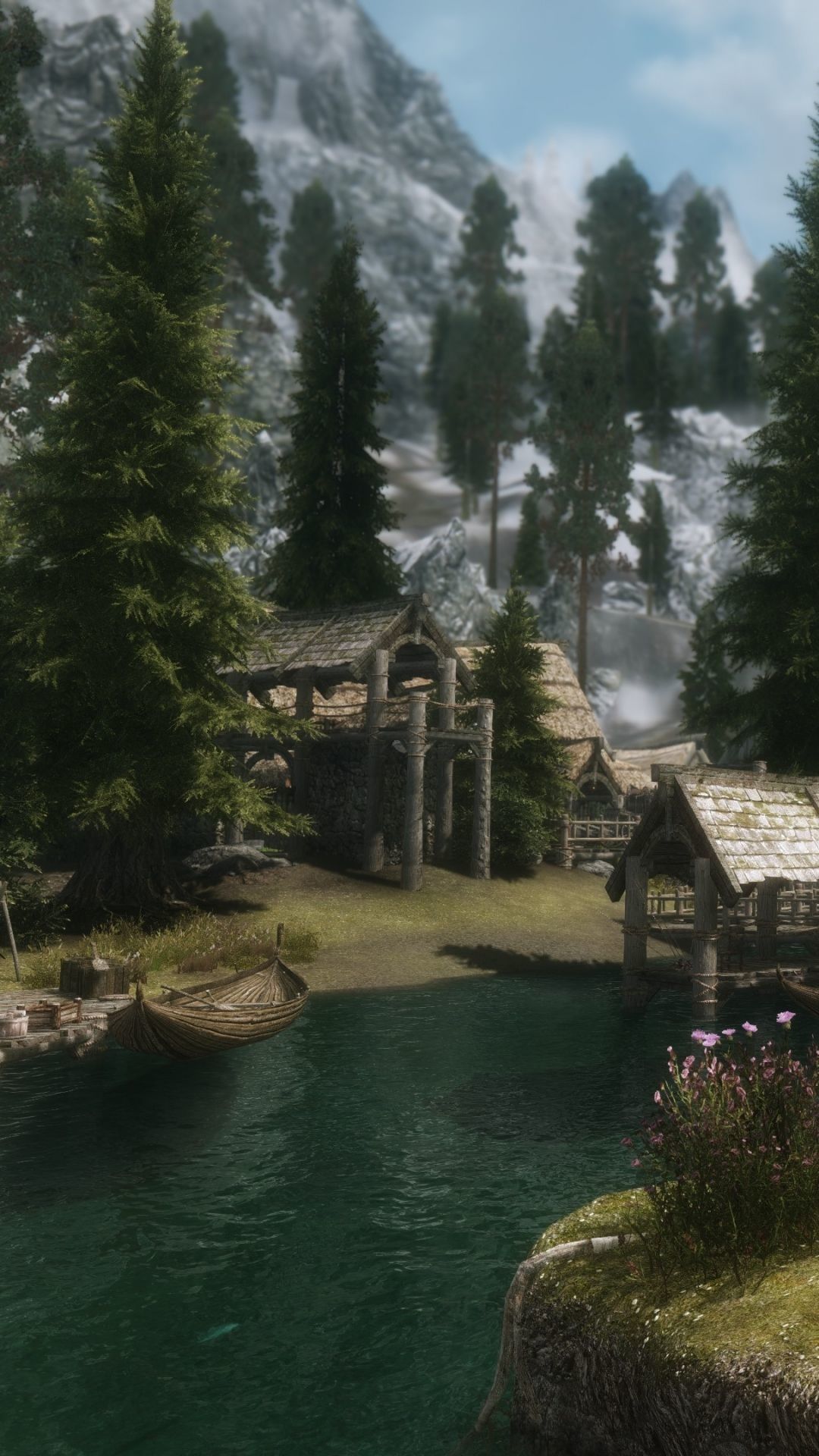 Majestic Skyrim Landscape Wallpaper