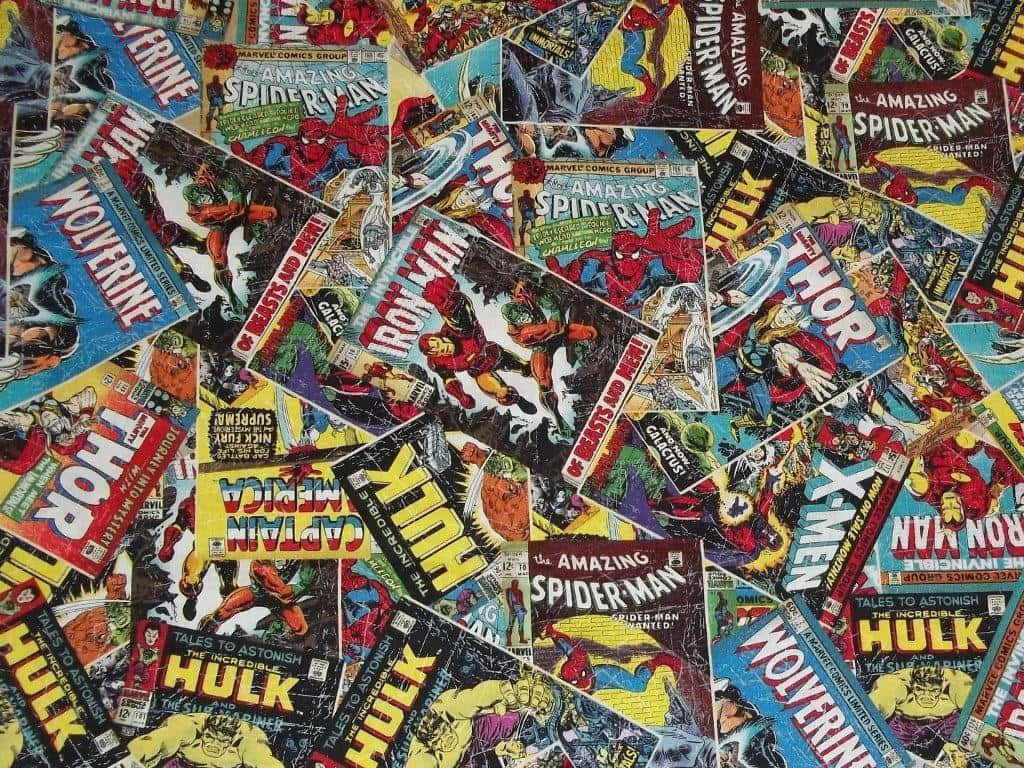 Superhero Collage Wallpaper