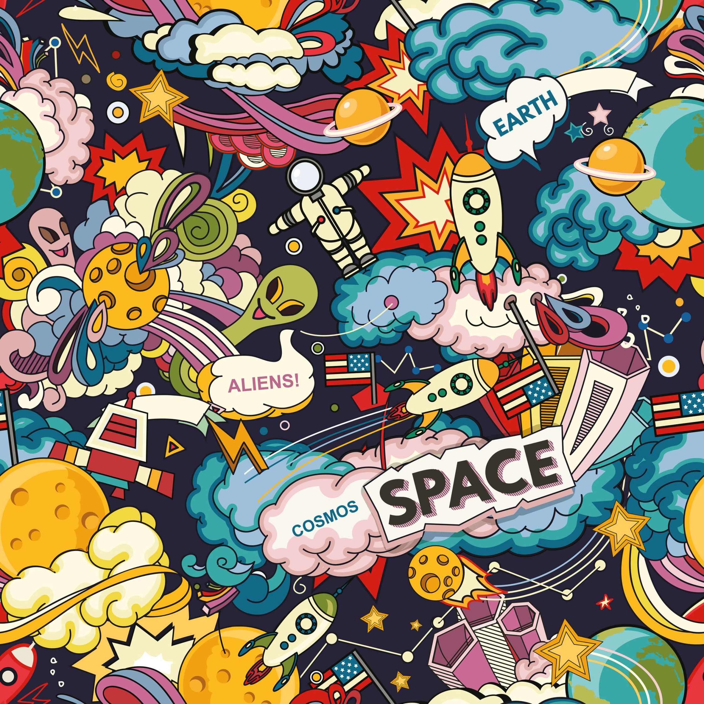 Photo wallpaper Universe Collage