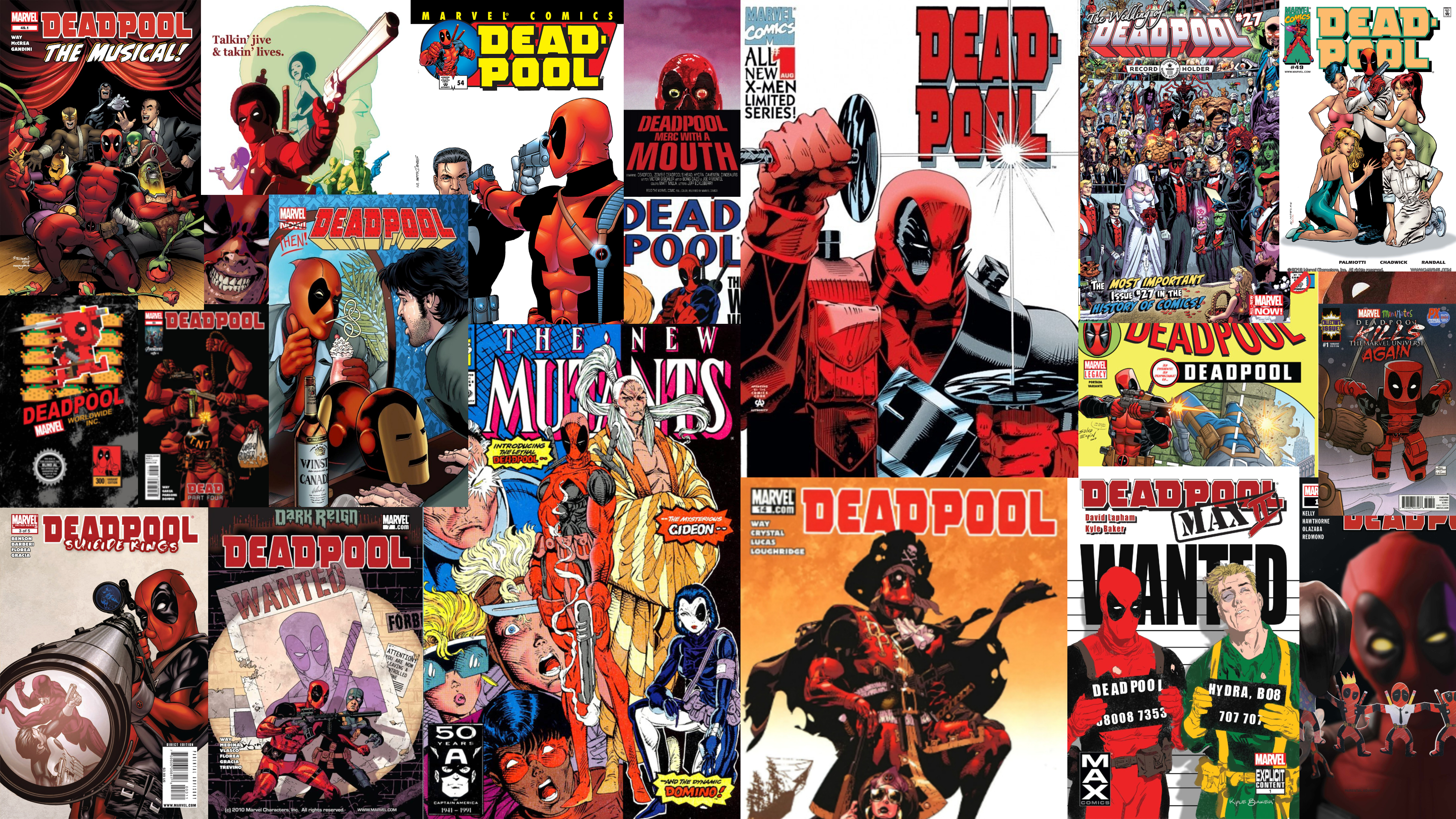 Deadpool covers collage Wallpaper