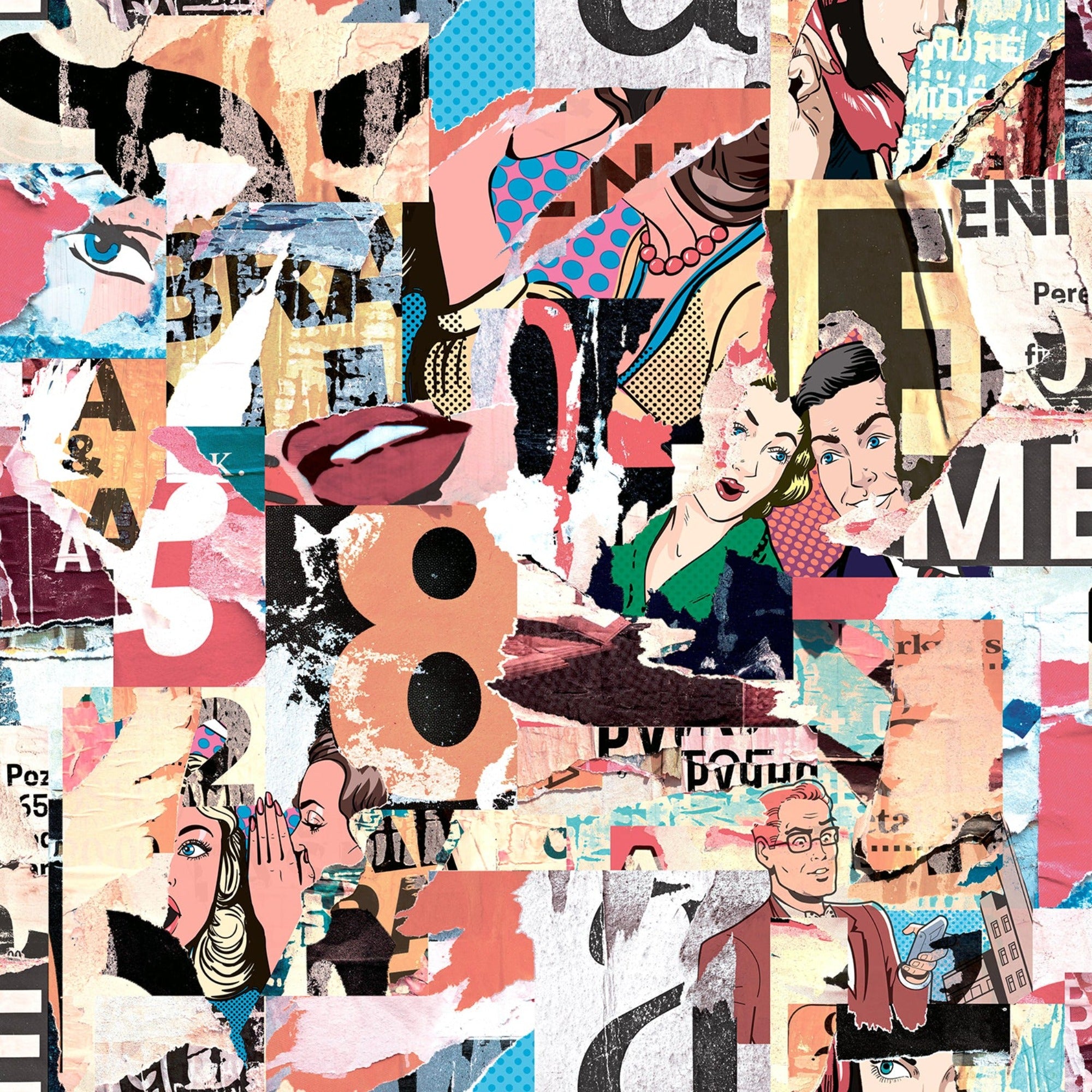 Comic Book Collage Colour