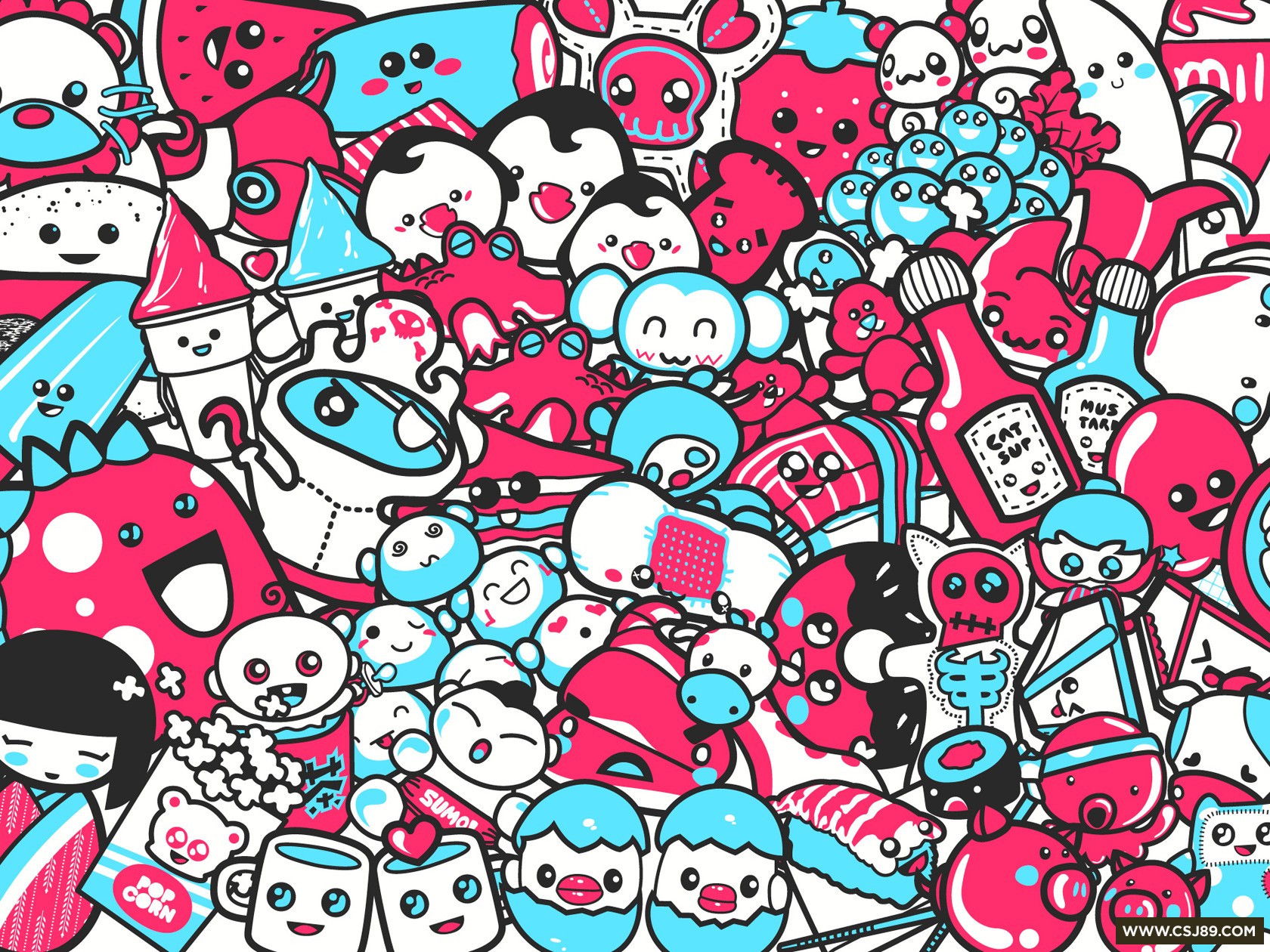Cartoon, Collage, Artistic, Artwork