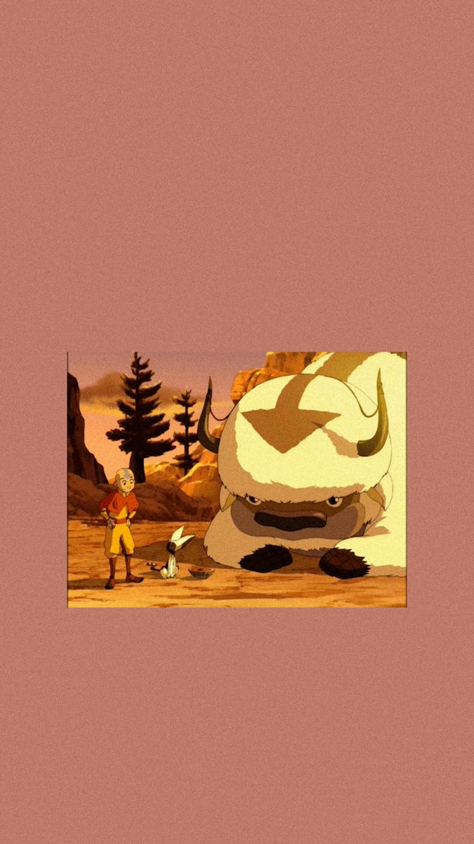 Atla wallpaper Aang, momo, and Appa