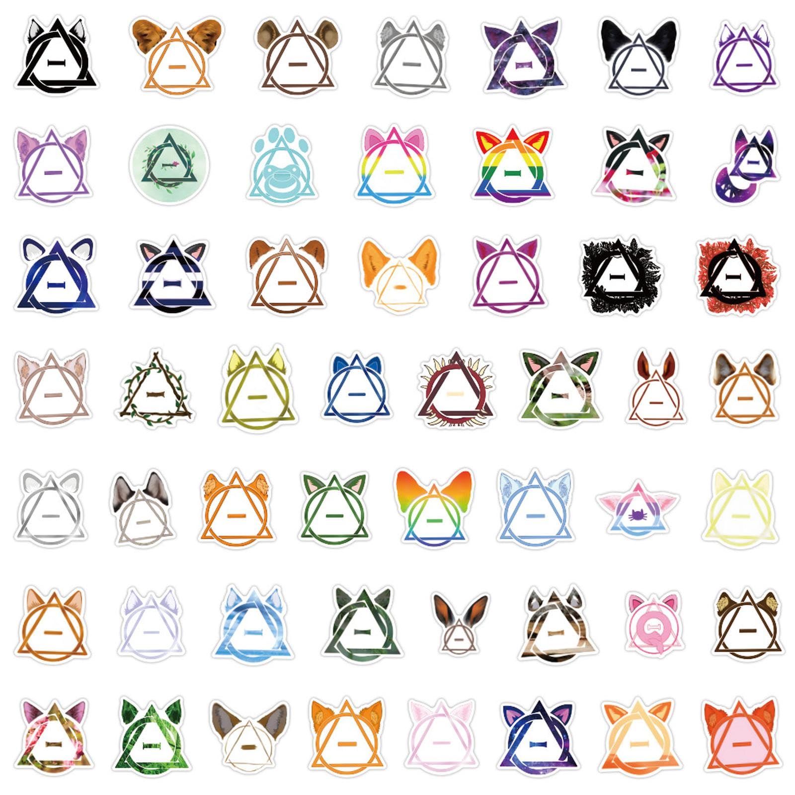 50pcs Therian Symbol Stickers Cool