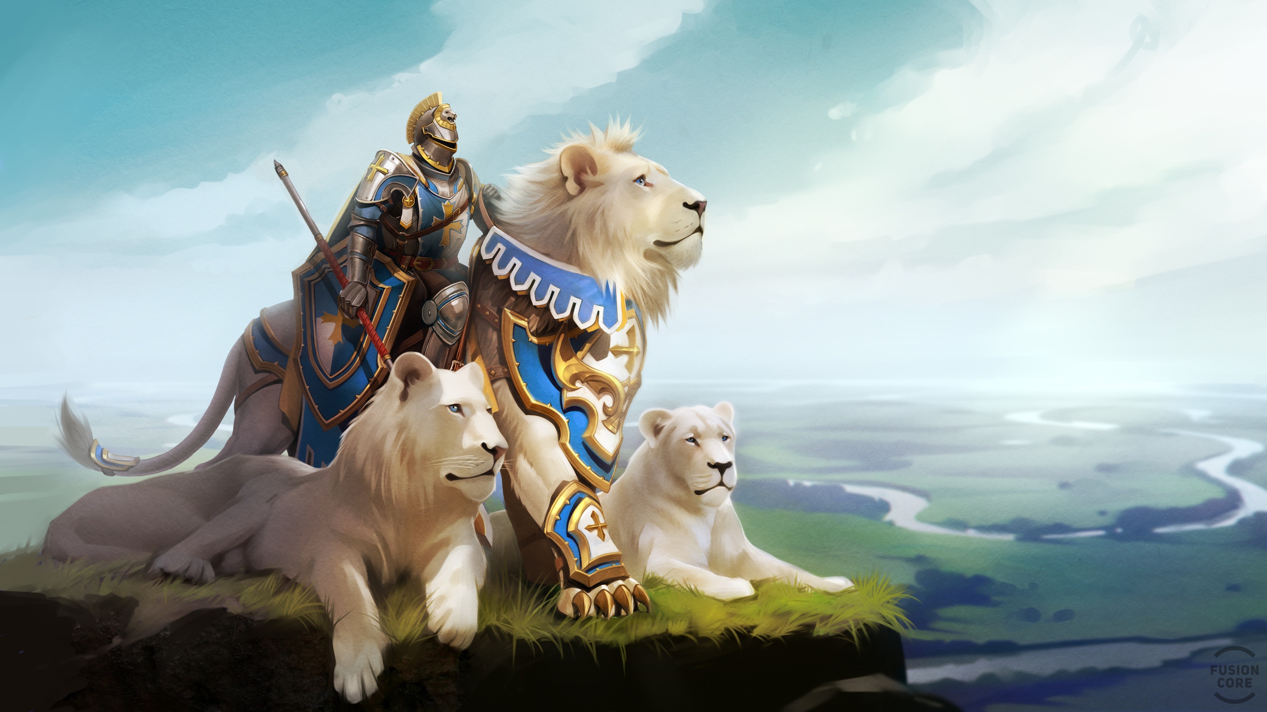 Fantasy, Lion, Warrior, Knight, Armor