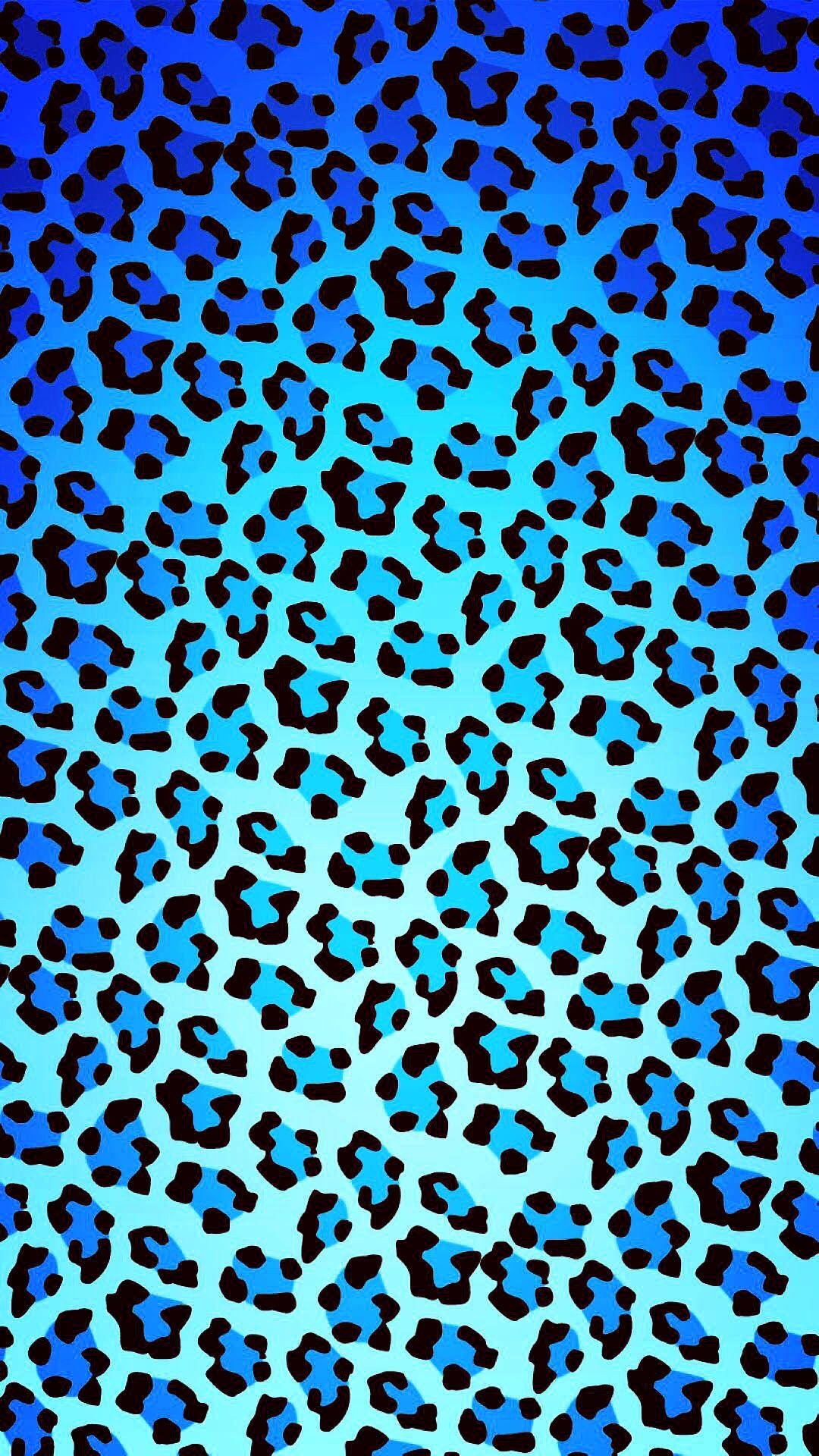 Download Cheetah Print Blue Wallpaper