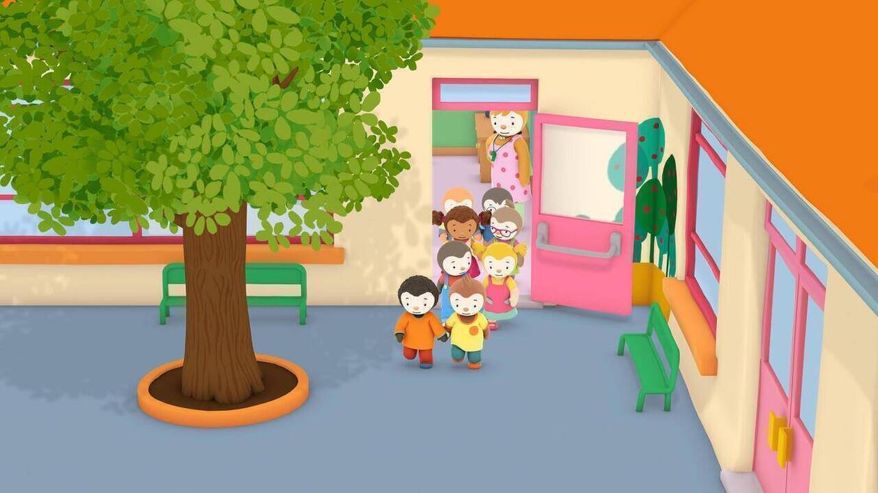 T'choupi à l'école, L'école du bout du