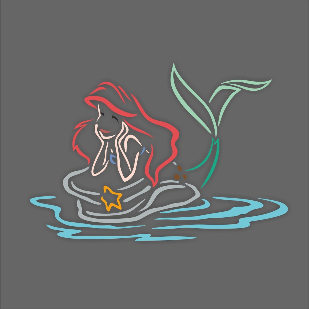Little Mermaid Ariel Land Sketch