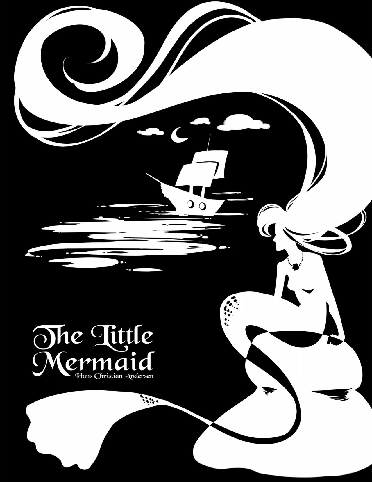 The Little Mermaid silhouette cover