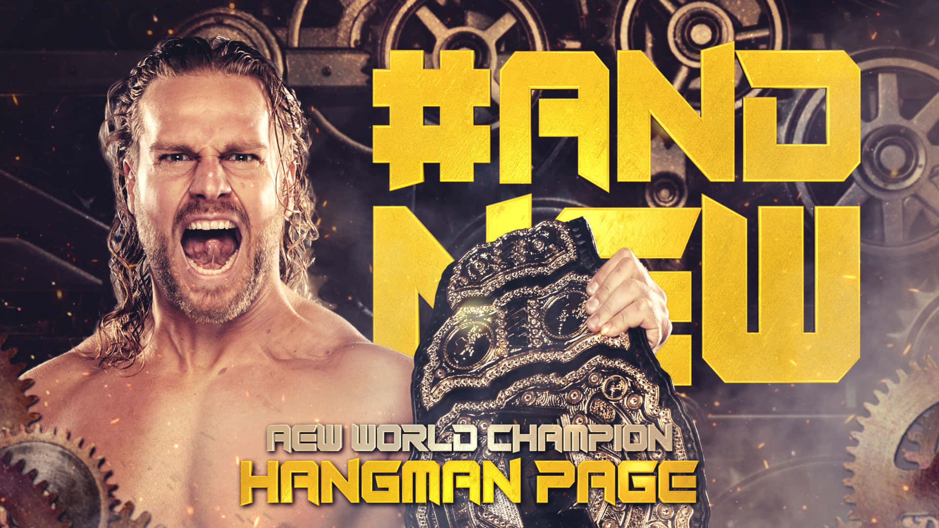 Adam Page AEW World Champion Wallpaper