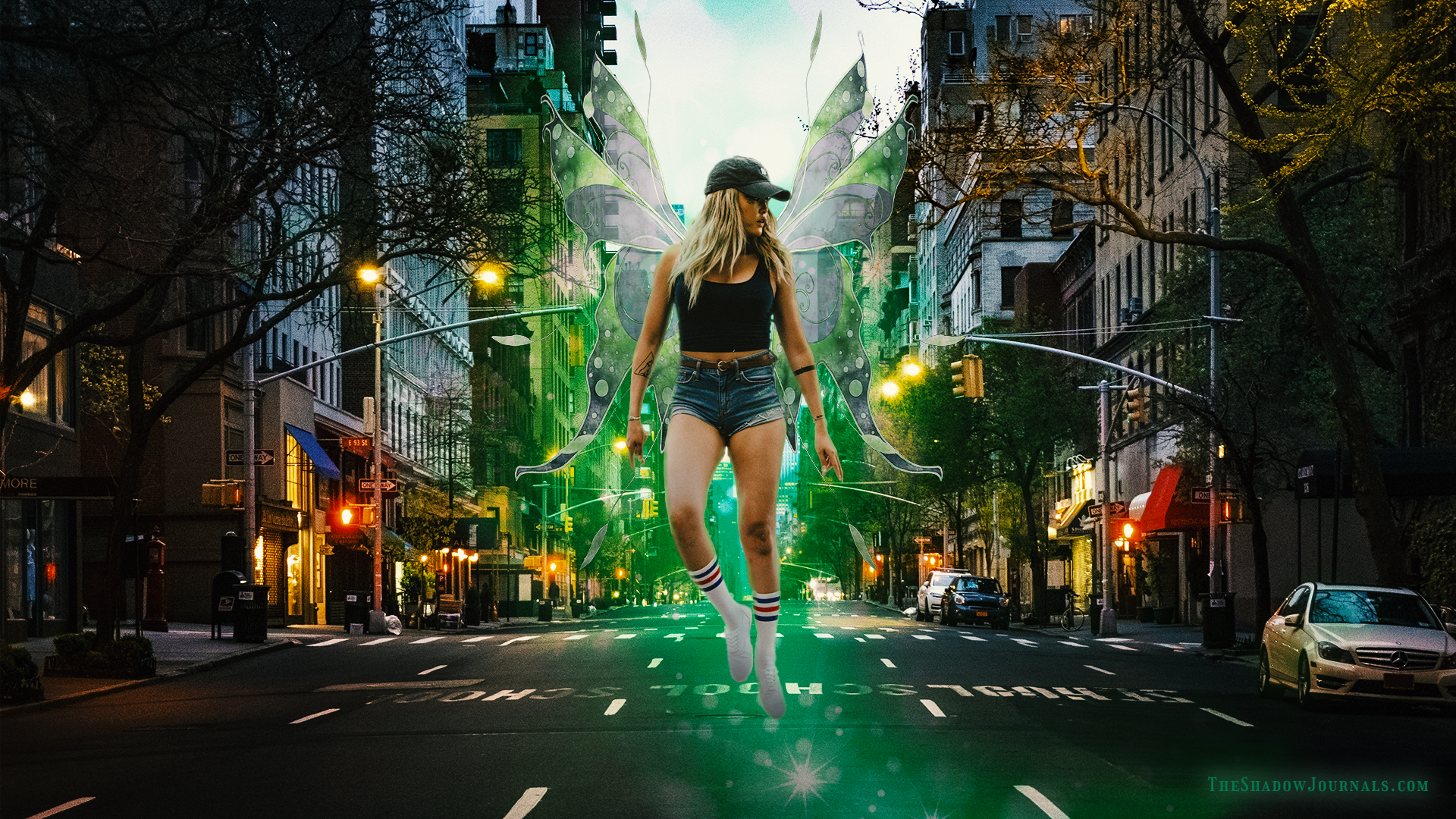 an Urban Fantasy Fairy Wallpaper